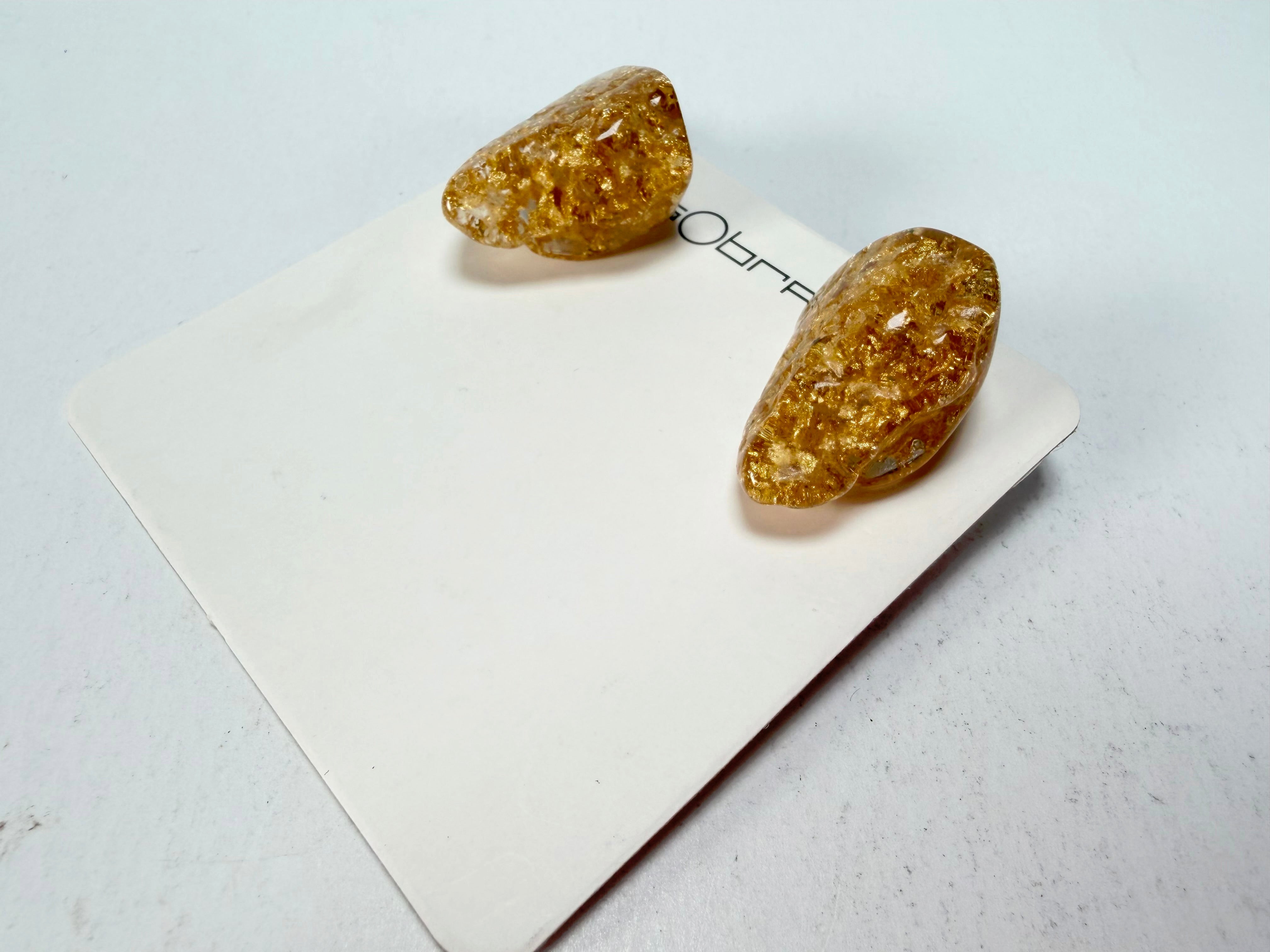 Sobral - Metalique "Compasso" Resin Earrings ( 000000 )