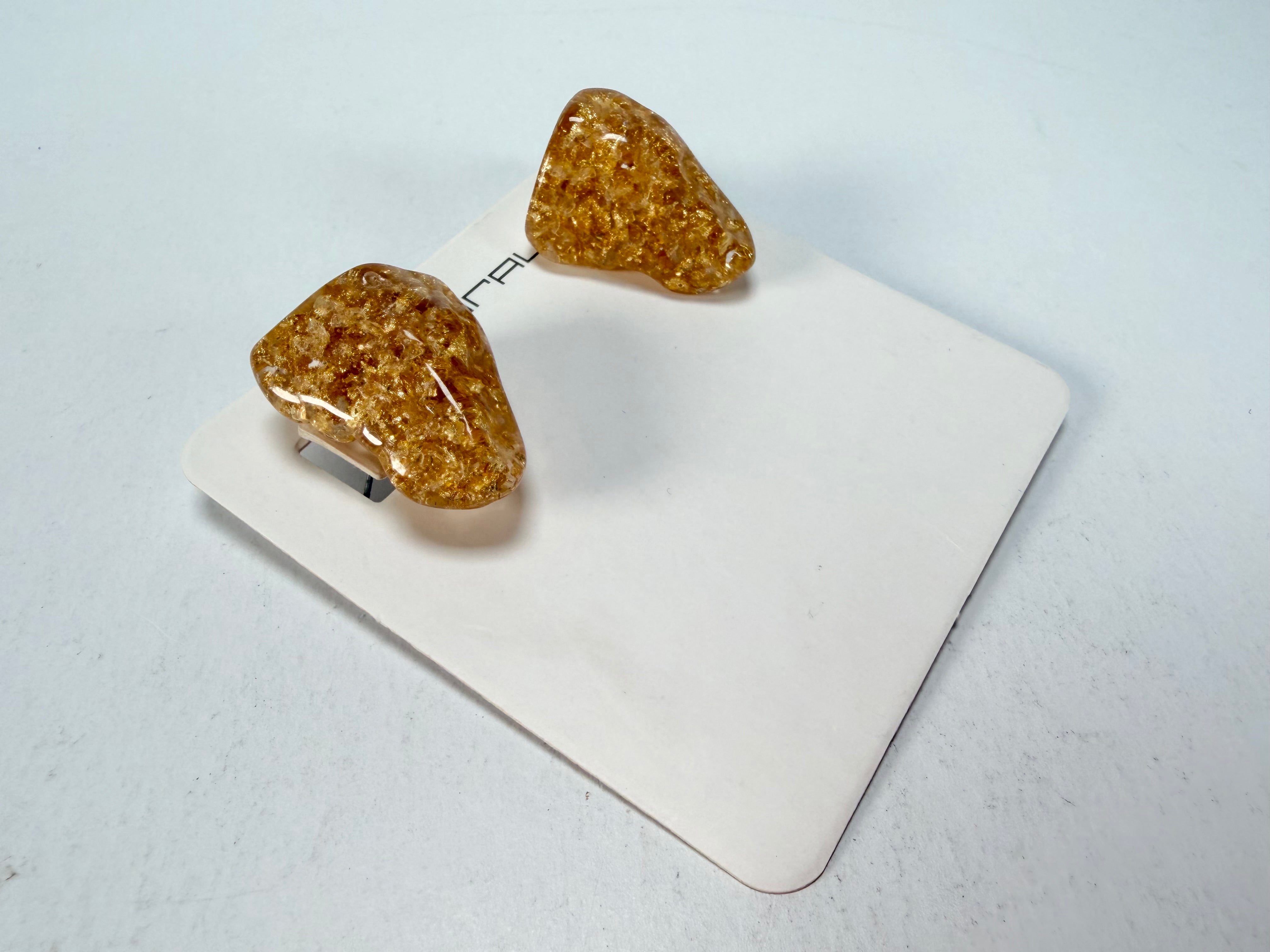 Sobral - Metalique "Compasso" Resin Earrings ( 000000 )