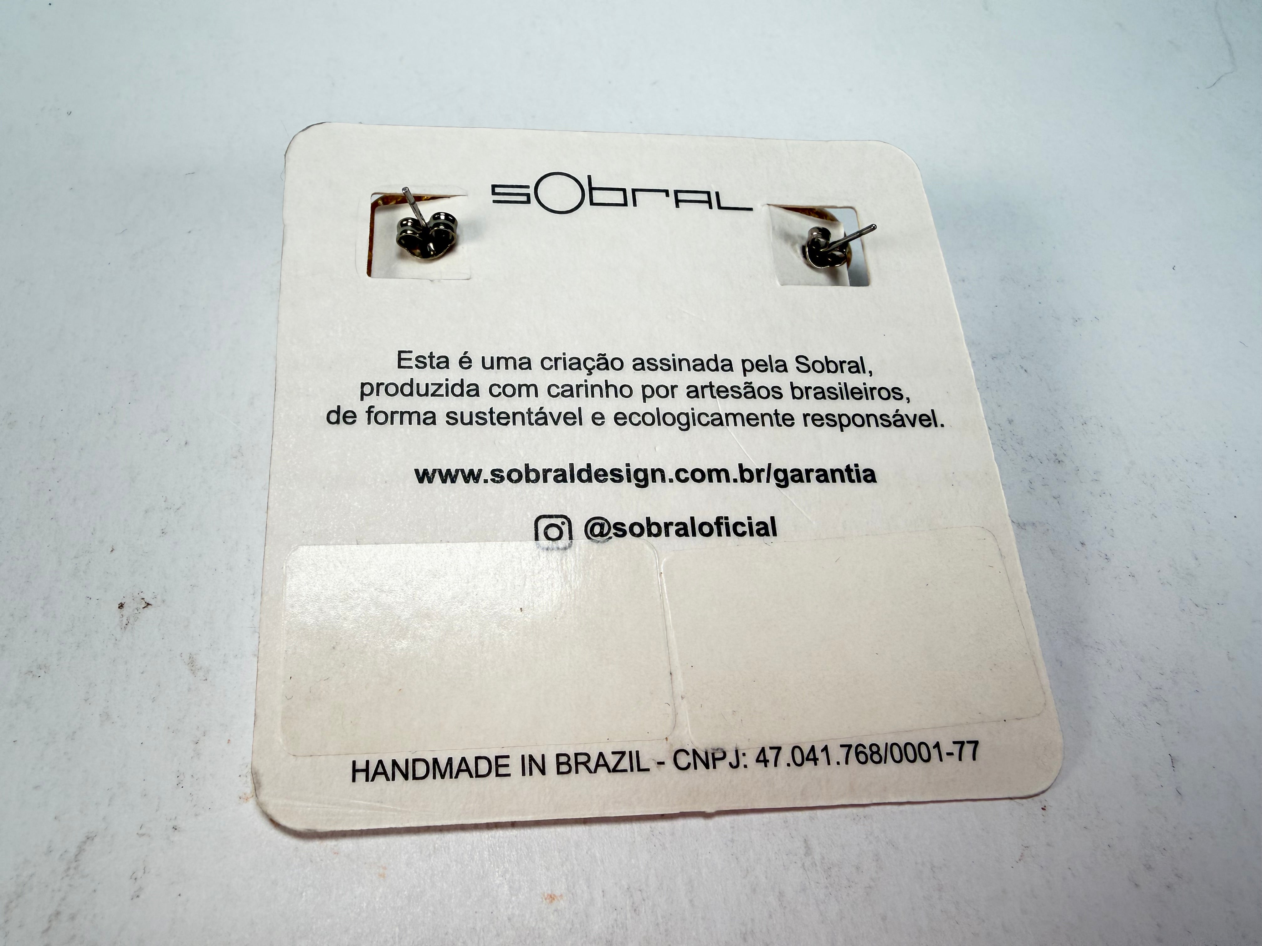 Sobral - Metalique "Compasso" Resin Earrings ( 000000 )