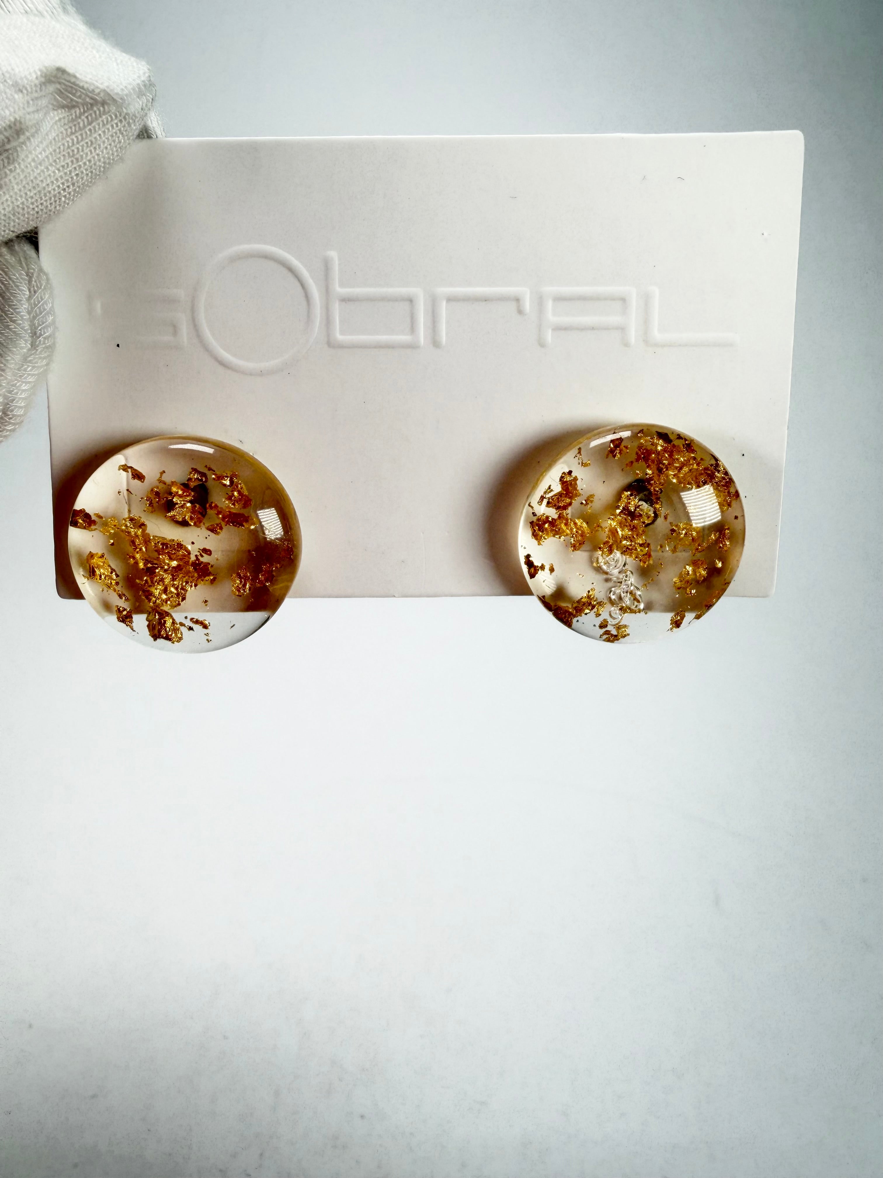 Sobral - Metalique "Ping" Resin Earrings ( 004392 )
