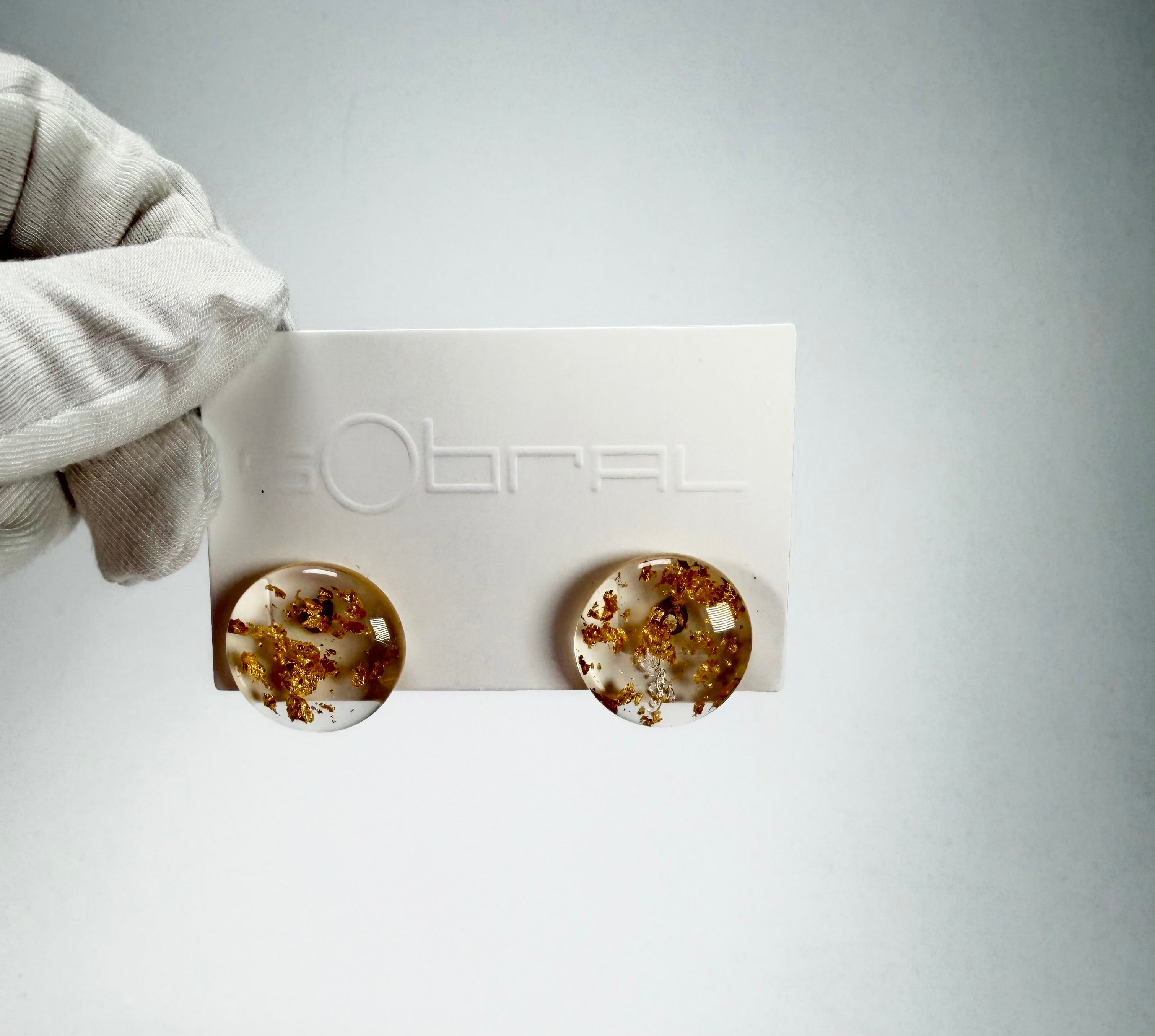 Sobral - Metalique "Ping" Resin Earrings ( 004392 )