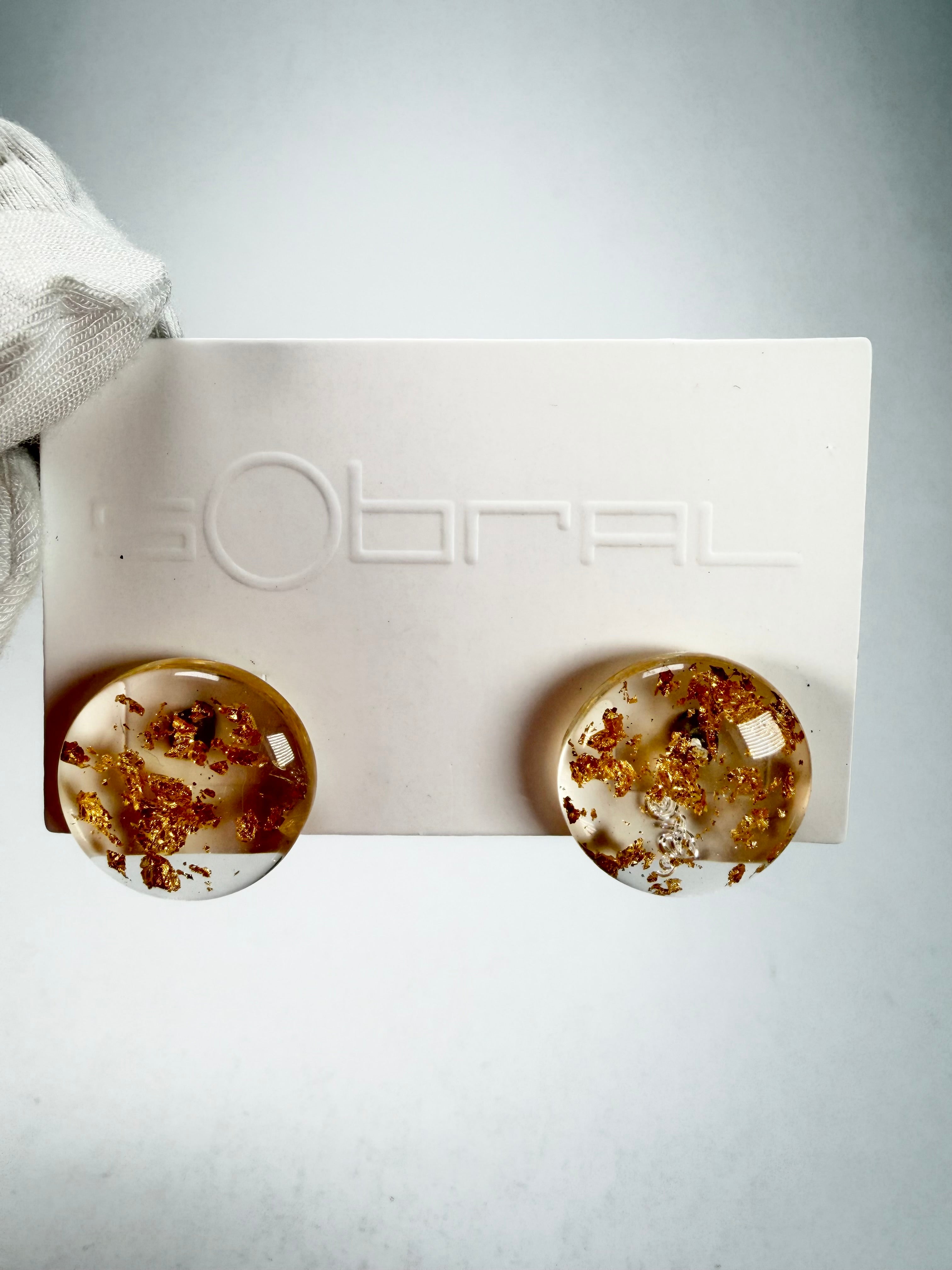 Sobral - Metalique "Ping" Resin Earrings ( 004392 )