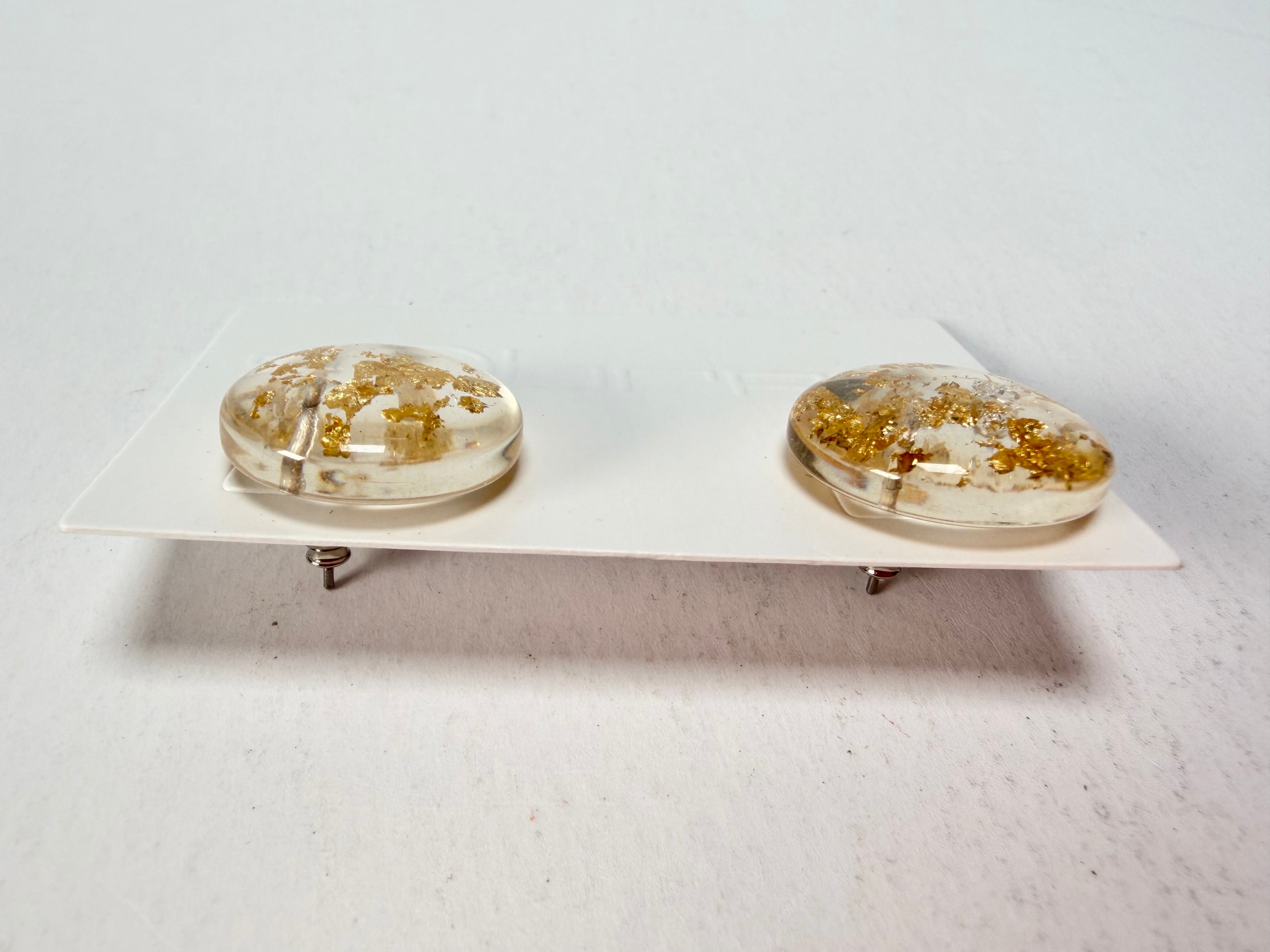 Sobral - Metalique "Ping" Resin Earrings ( 004392 )