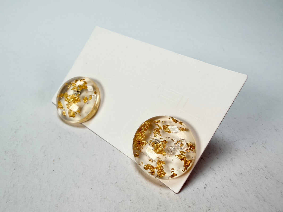 Sobral - Metalique "Ping" Resin Earrings ( 004392 )