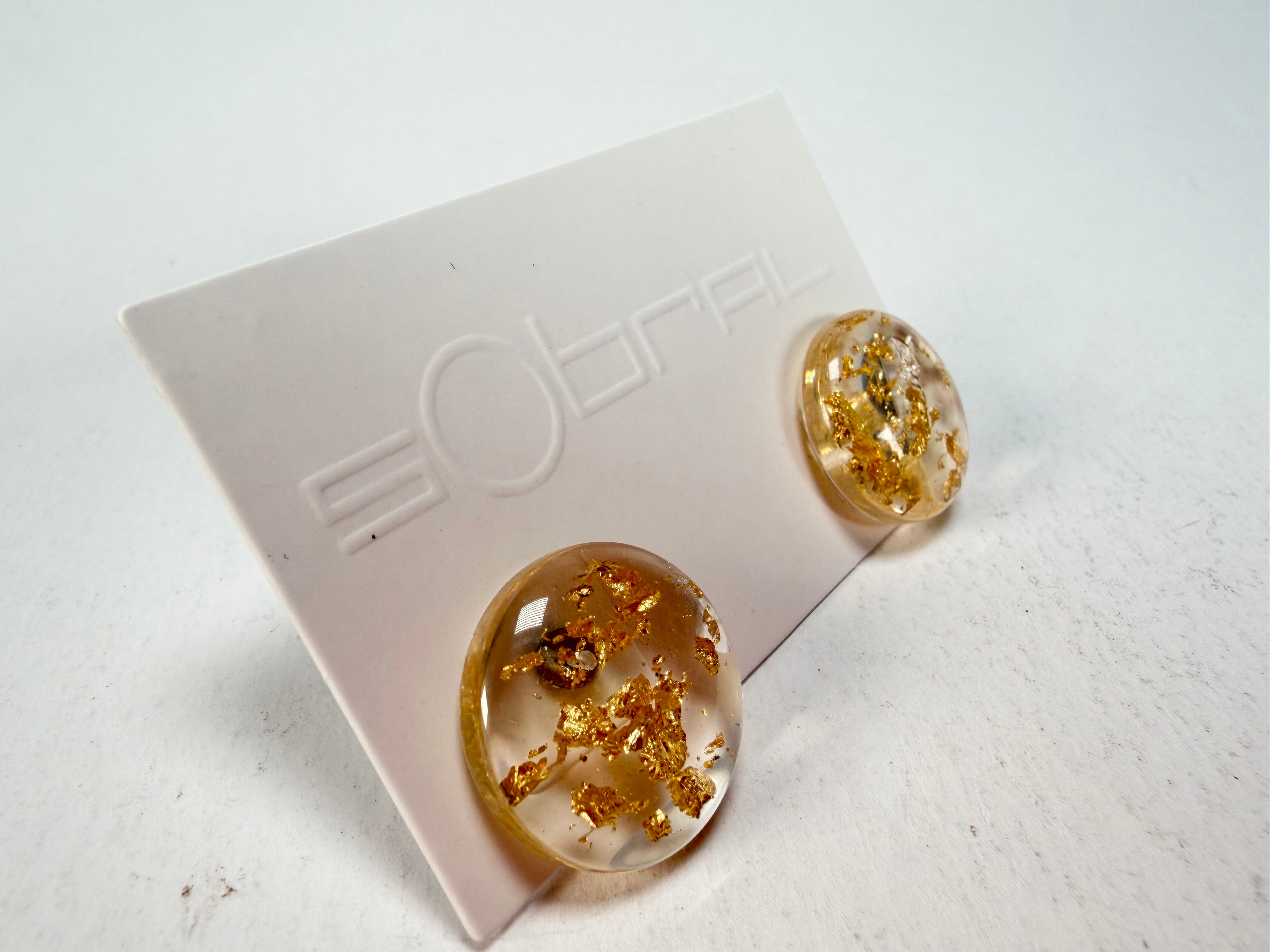 Sobral - Metalique "Ping" Resin Earrings ( 004392 )