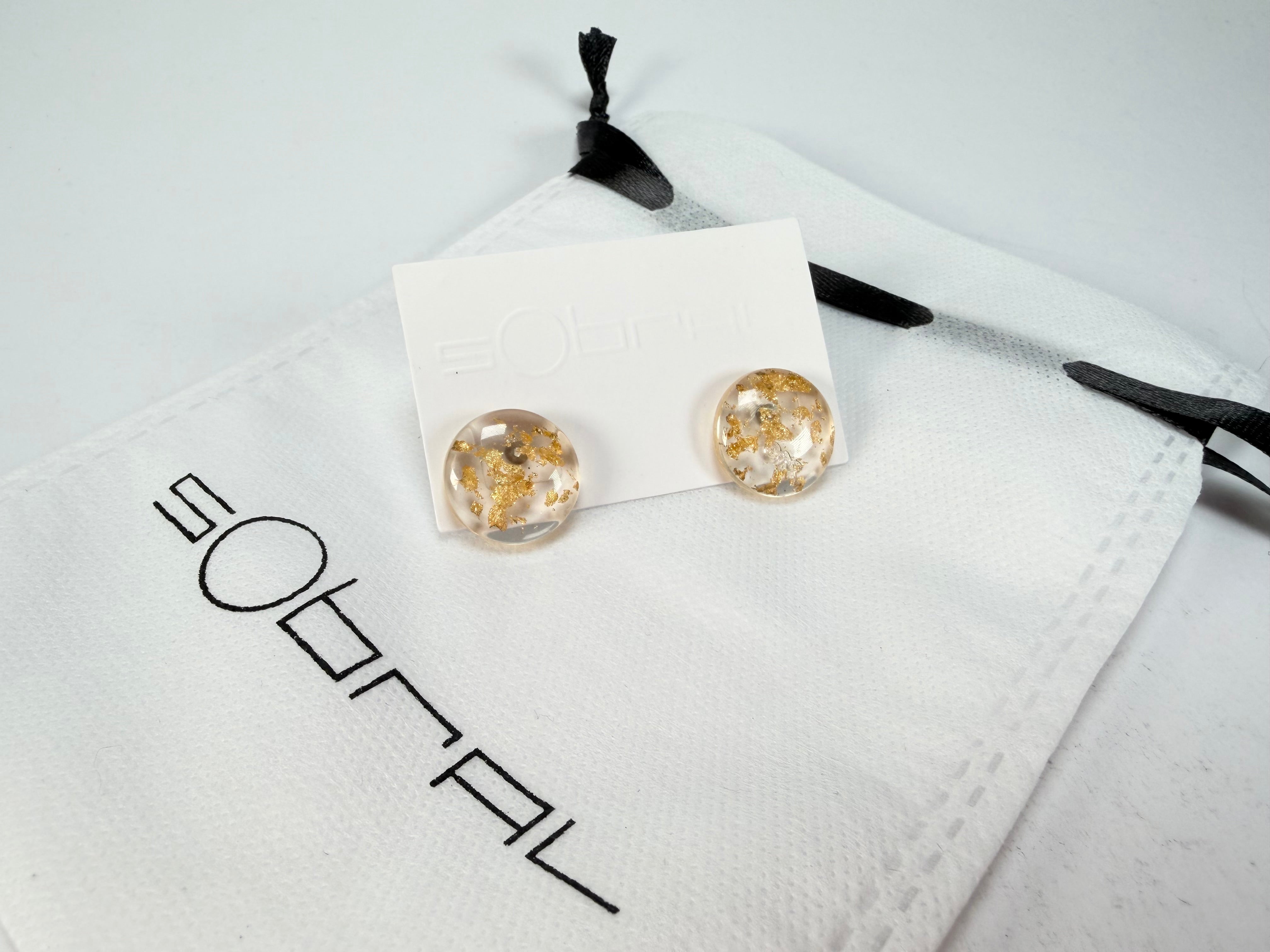 Sobral - Metalique "Ping" Resin Earrings ( 004392 )