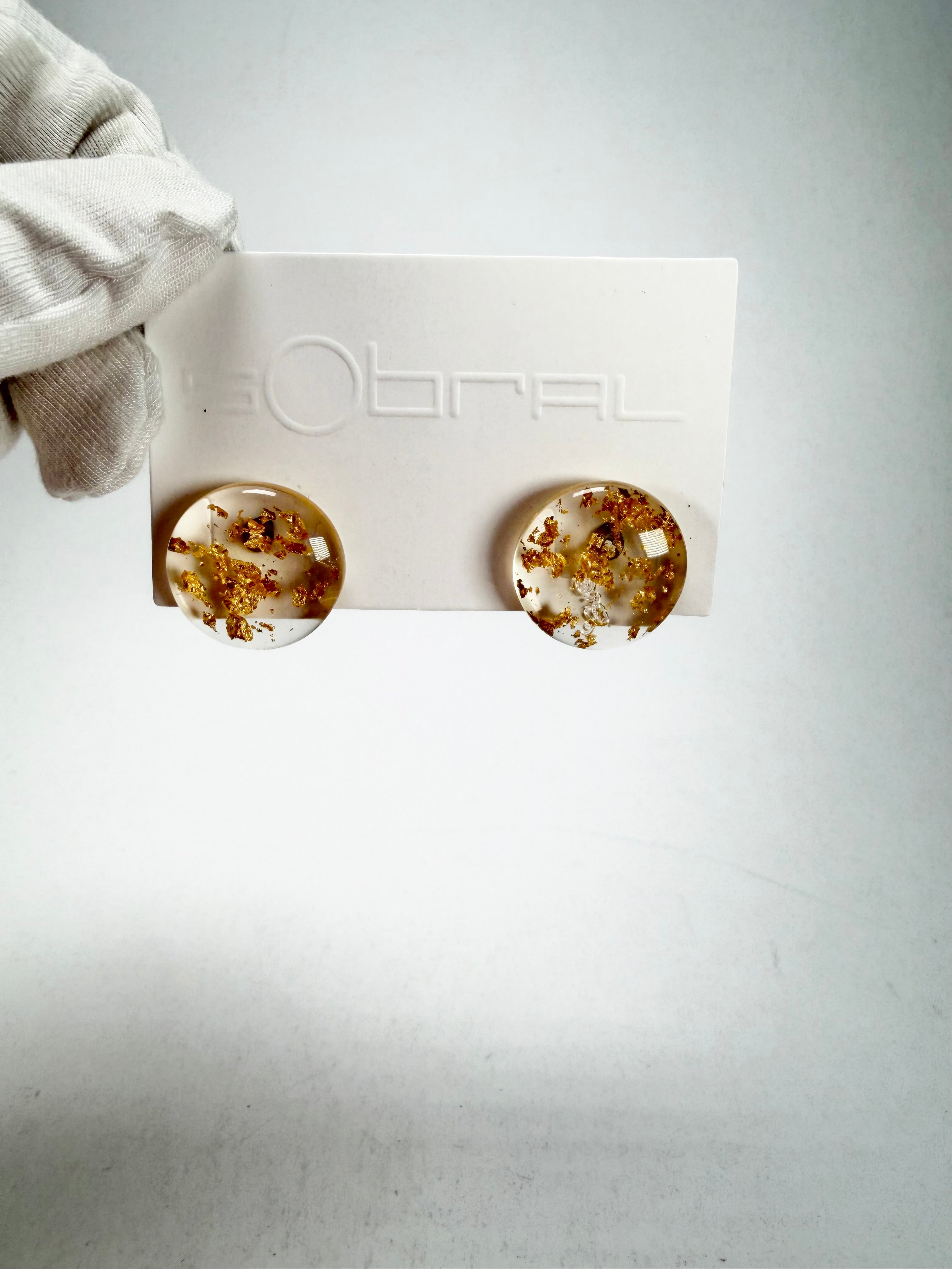 Sobral - Metalique "Ping" Resin Earrings ( 004392 )