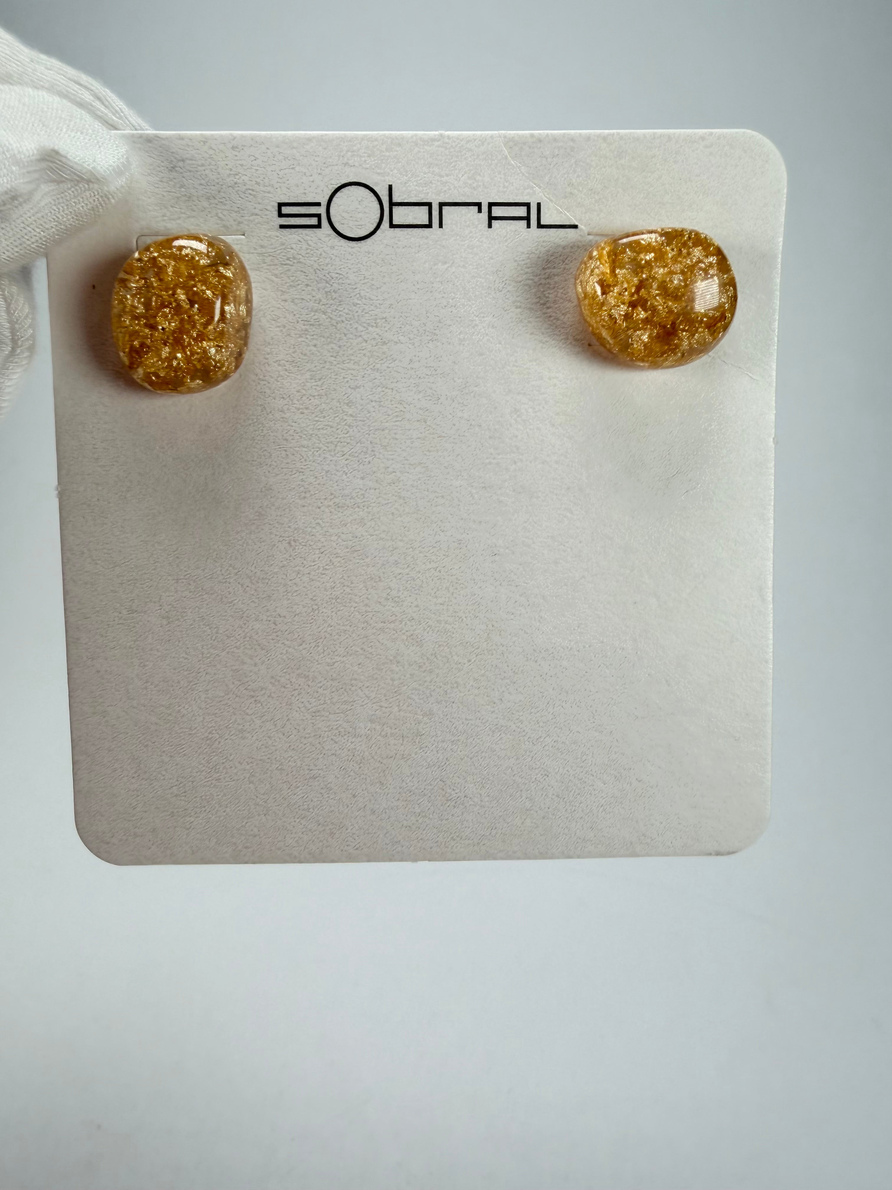 Sobral - Metalique "Xenia" Resin Earrings ( 004447 )