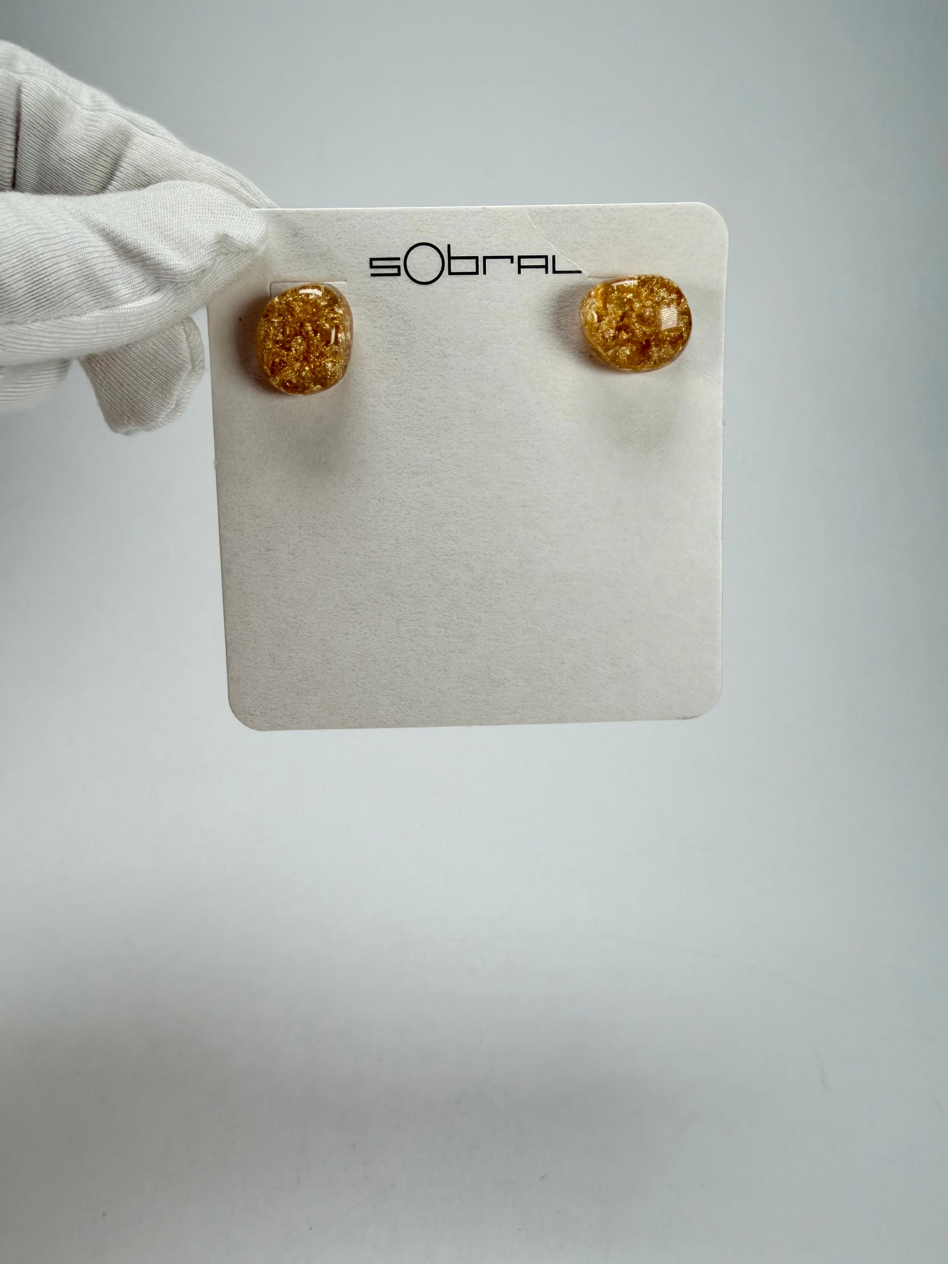 Sobral - Metalique "Xenia" Resin Earrings ( 004447 )