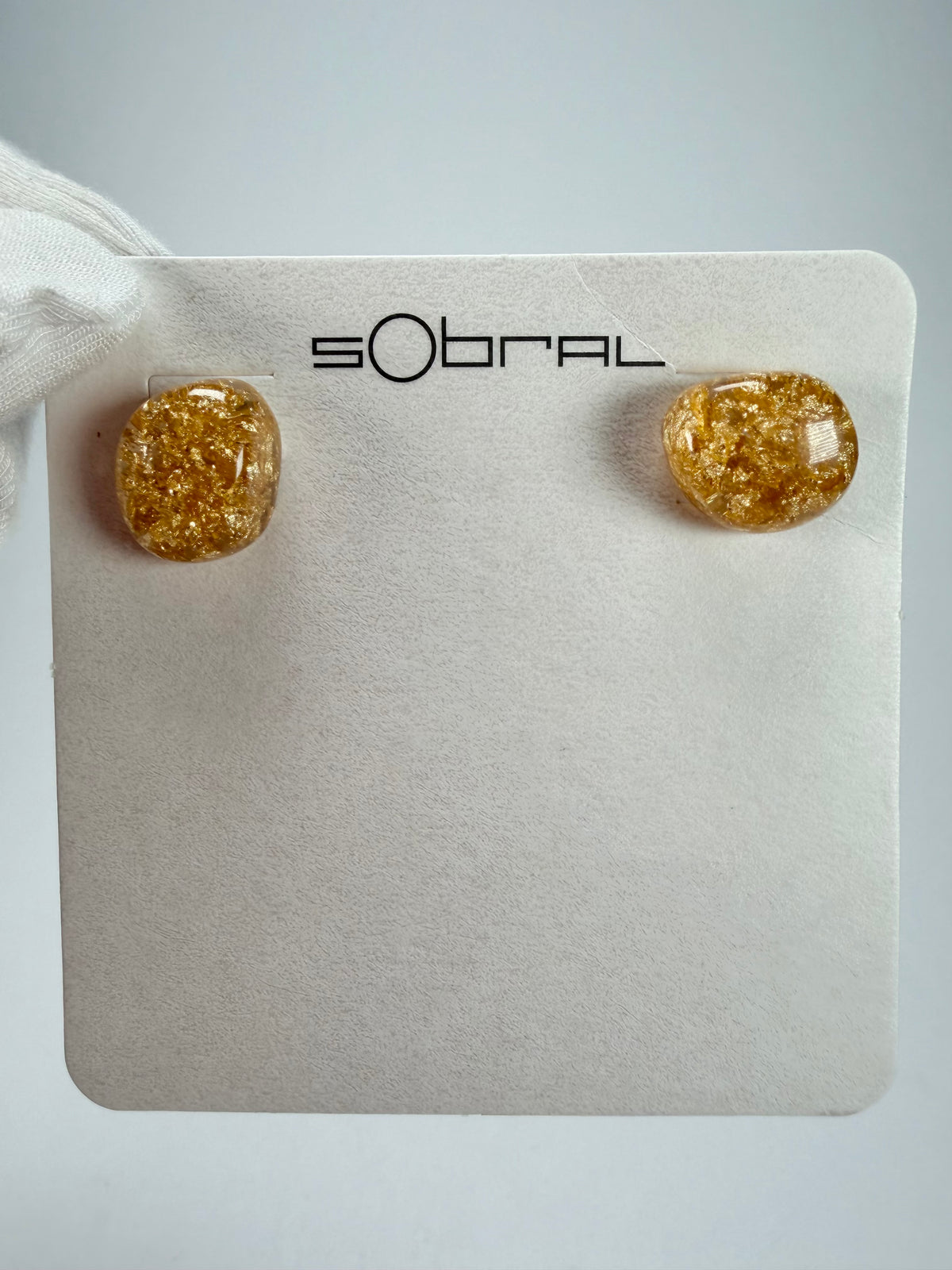 Sobral - Metalique "Xenia" Resin Earrings ( 004447 )