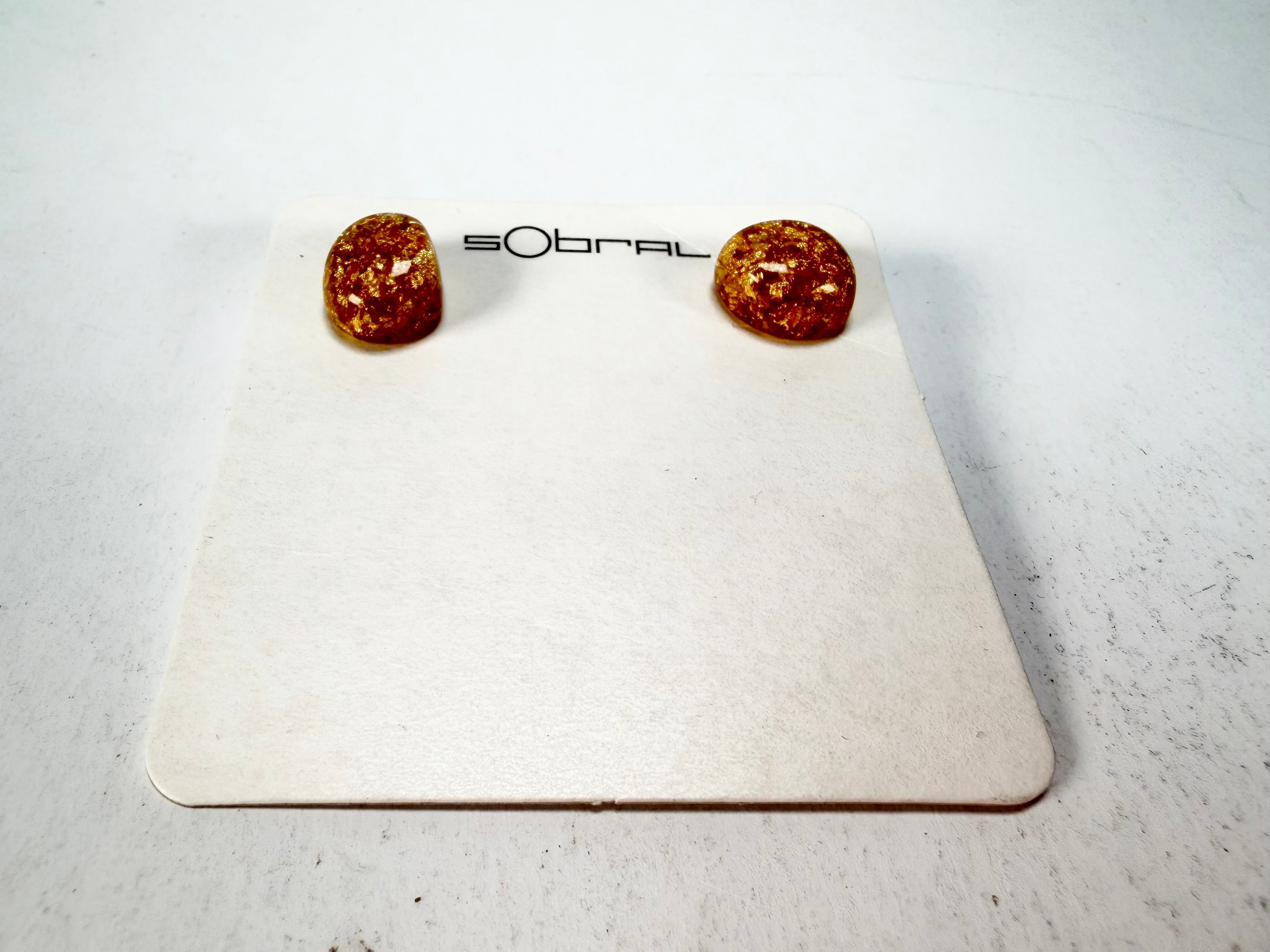 Sobral - Metalique "Xenia" Resin Earrings ( 004447 )