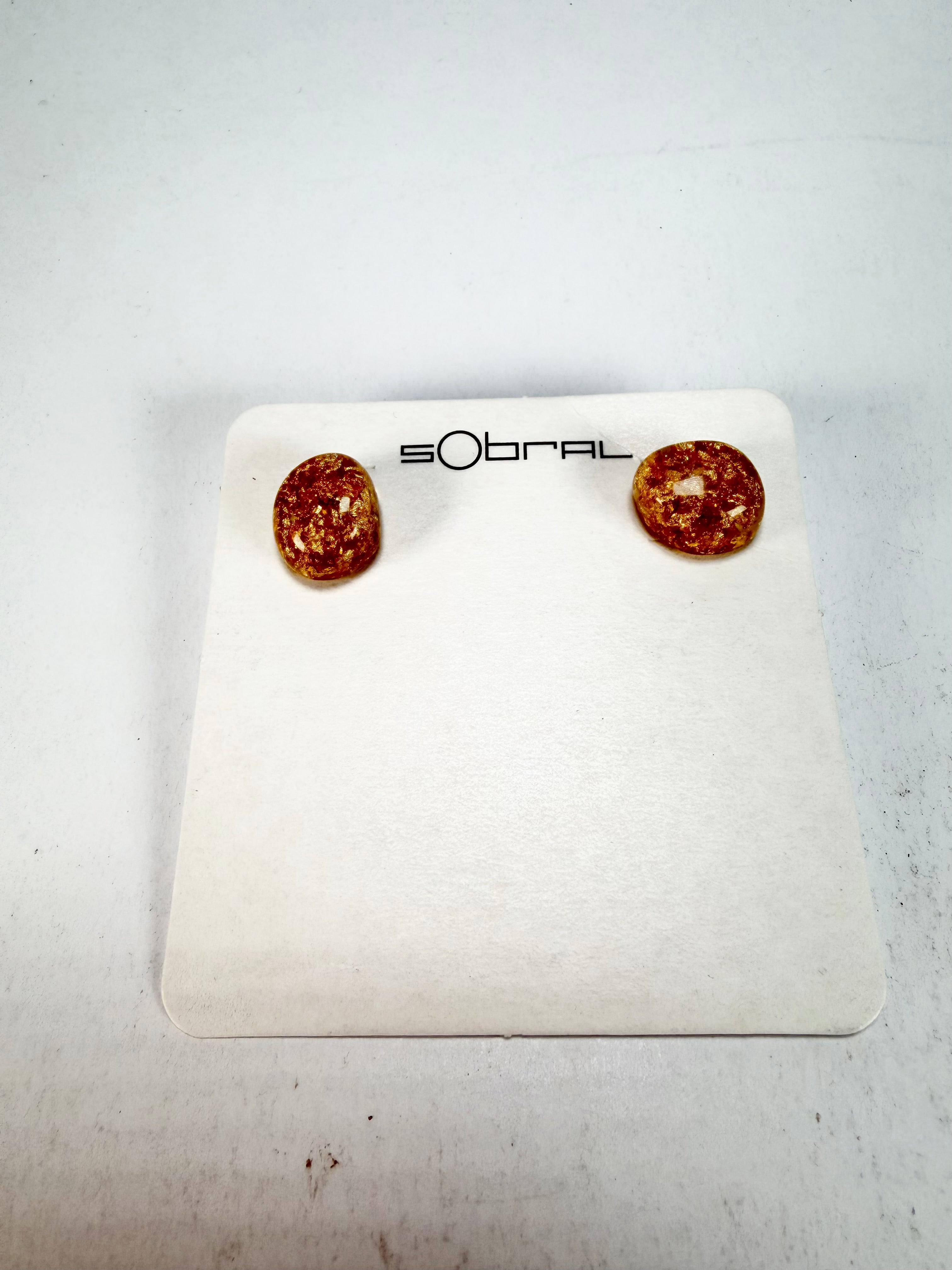 Sobral - Metalique "Xenia" Resin Earrings ( 004447 )