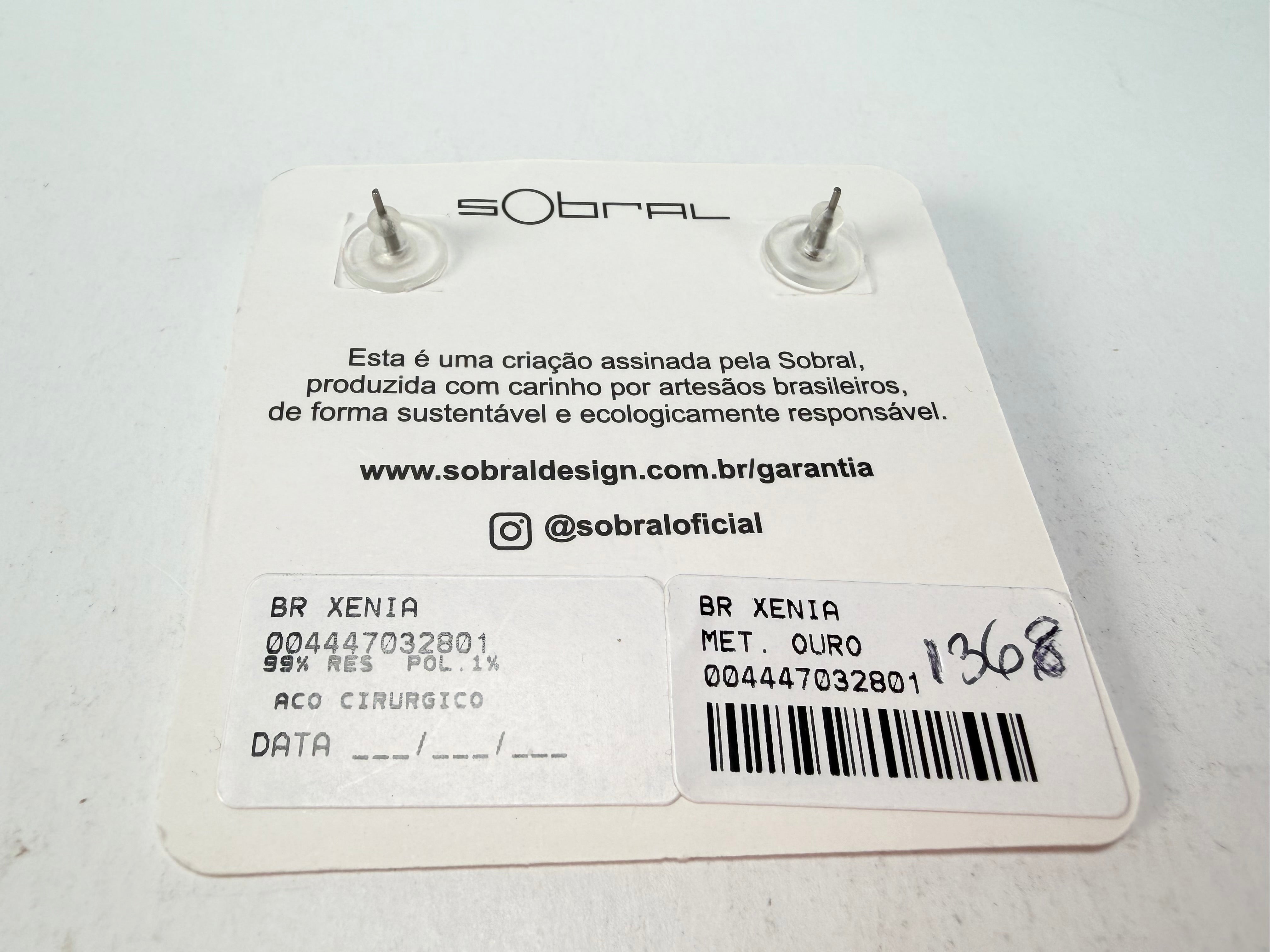 Sobral - Metalique "Xenia" Resin Earrings ( 004447 )