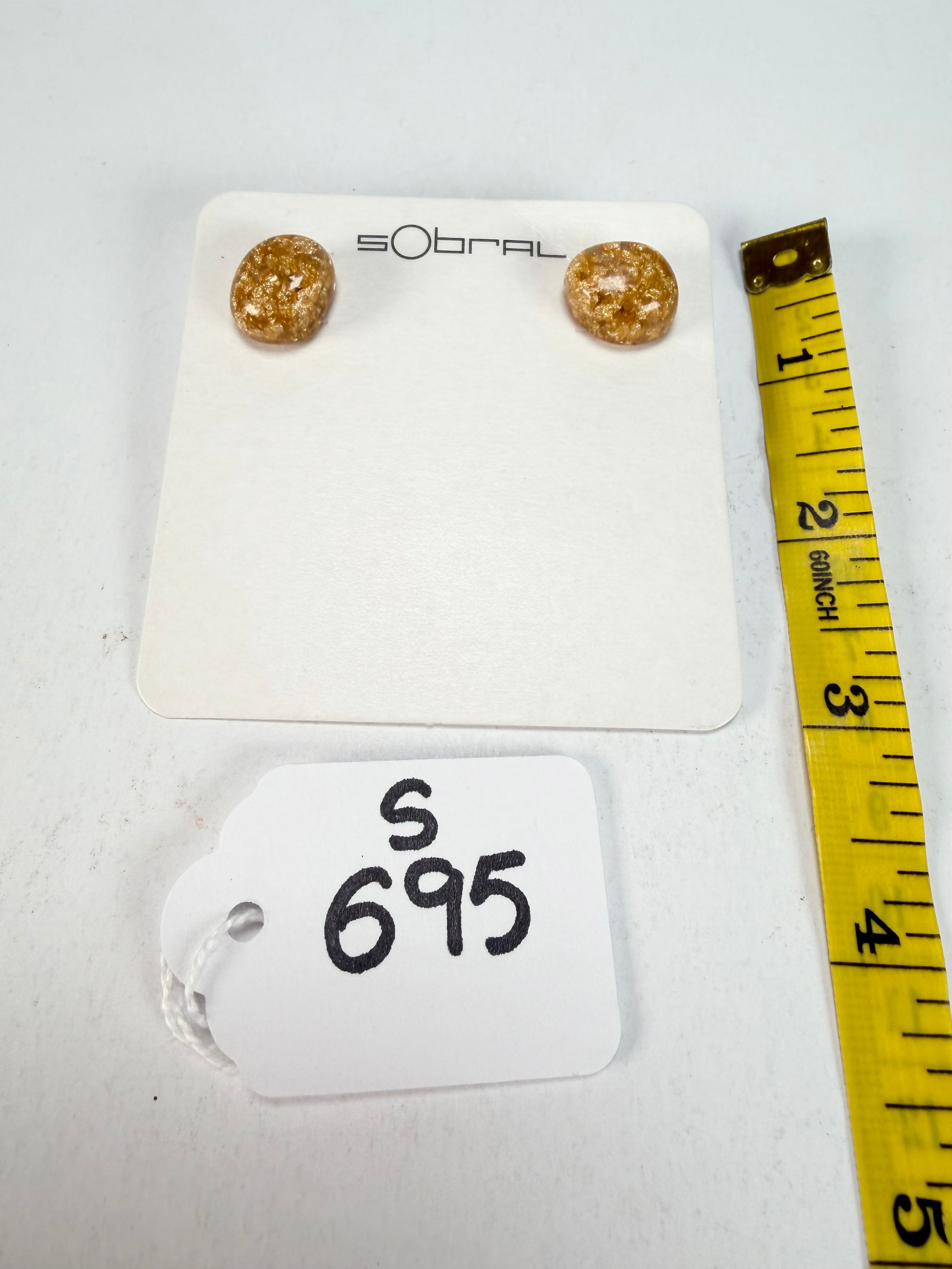 Sobral - Metalique "Xenia" Resin Earrings ( 004447 )