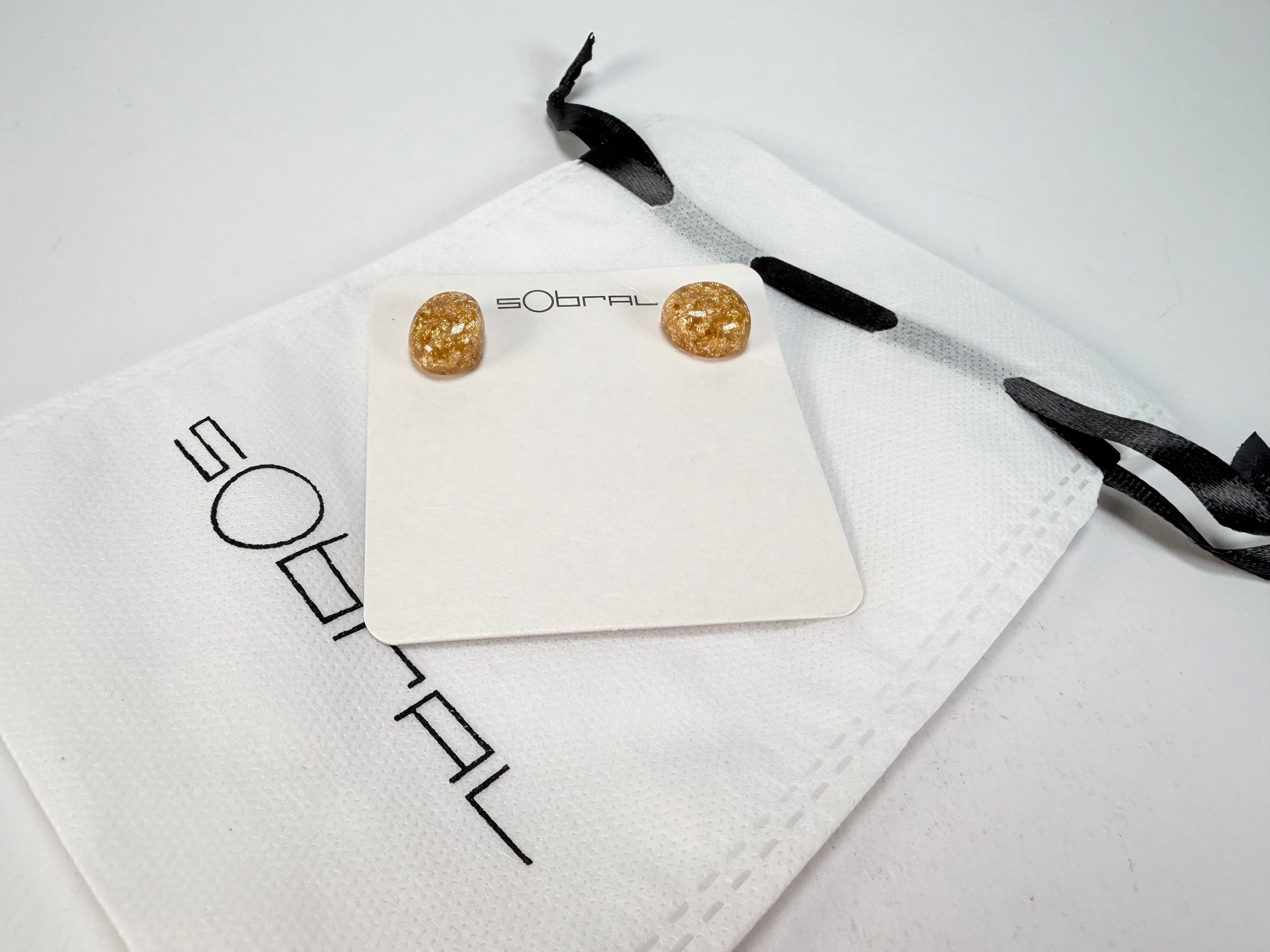 Sobral - Metalique "Xenia" Resin Earrings ( 004447 )