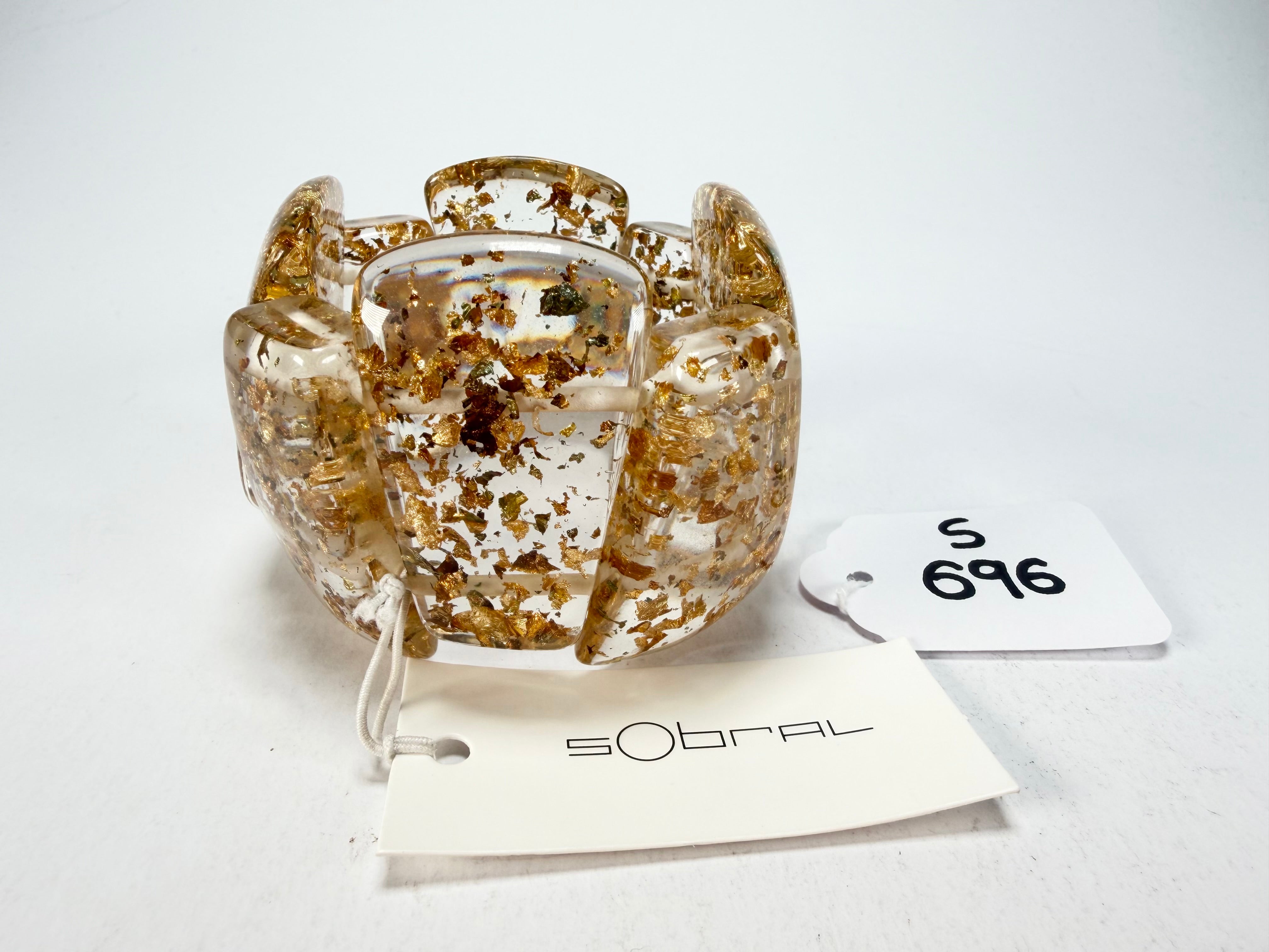 Sobral - Metalique "Rimla" Darker Tones Elasticated Bracelet ( 004498 )