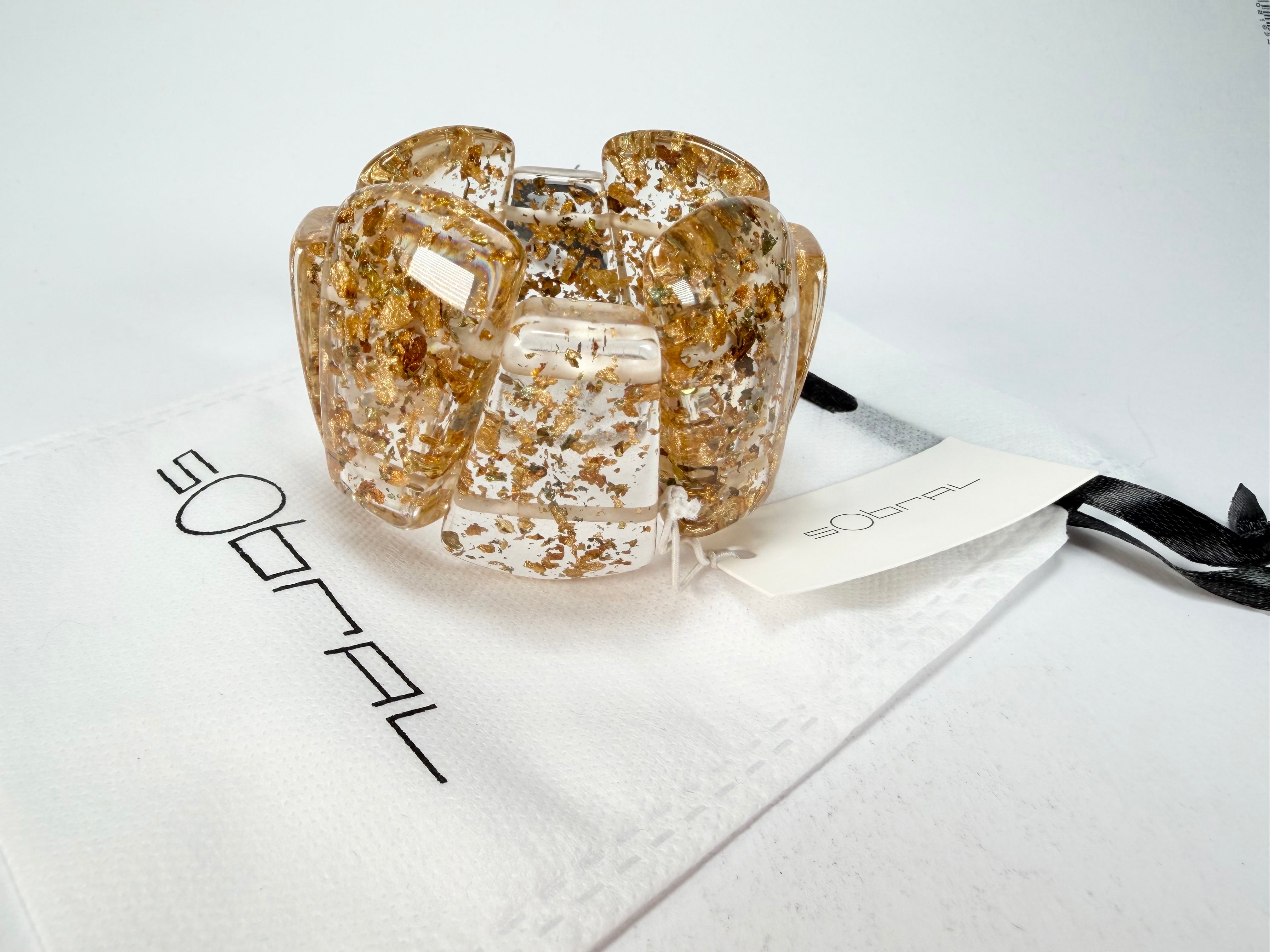 Sobral - Metalique "Rimla" Darker Tones Elasticated Bracelet ( 004498 )