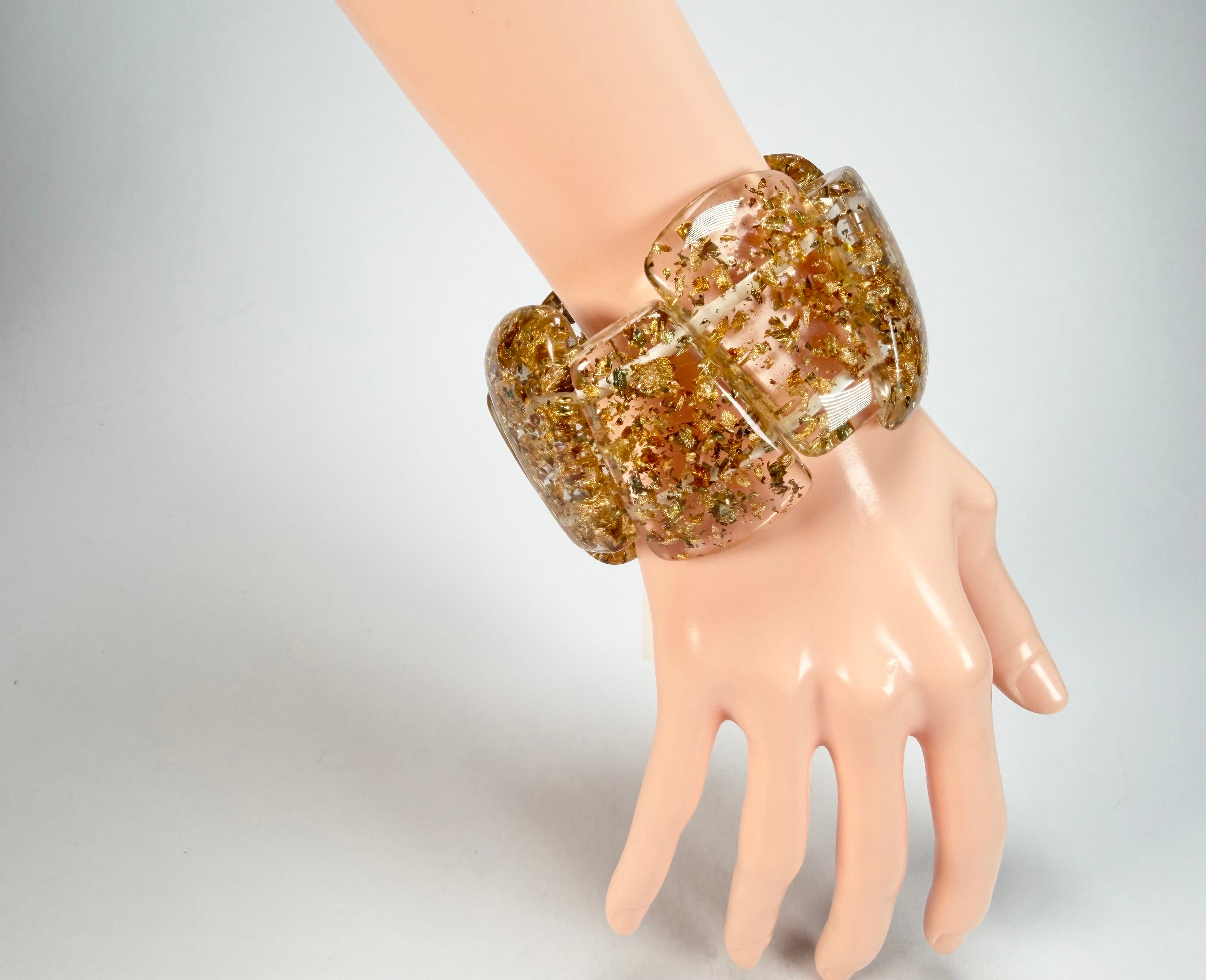 Sobral - Metalique "Rimla" Darker Tones Elasticated Bracelet ( 004498 )
