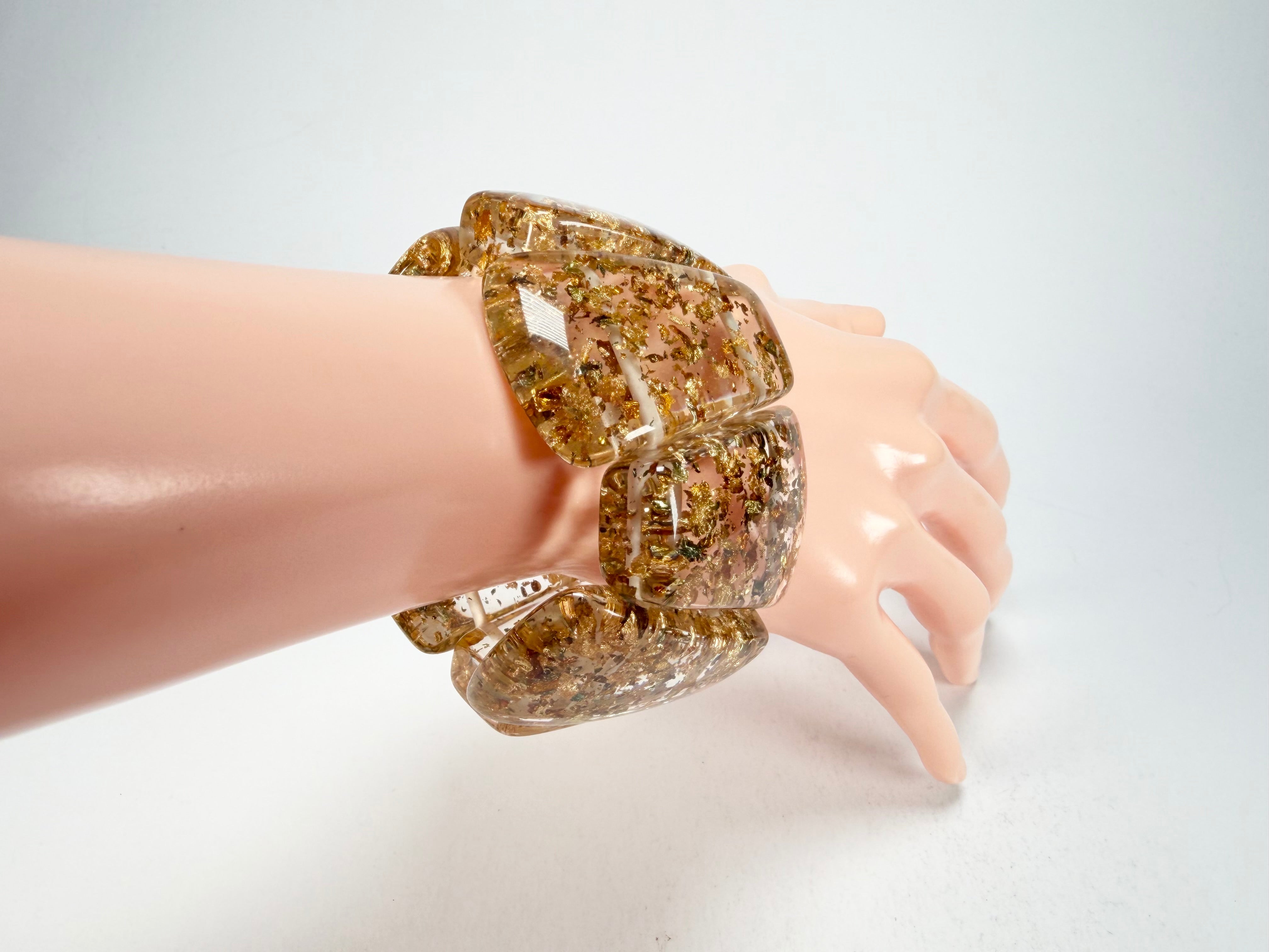 Sobral - Metalique "Rimla" Darker Tones Elasticated Bracelet ( 004498 )