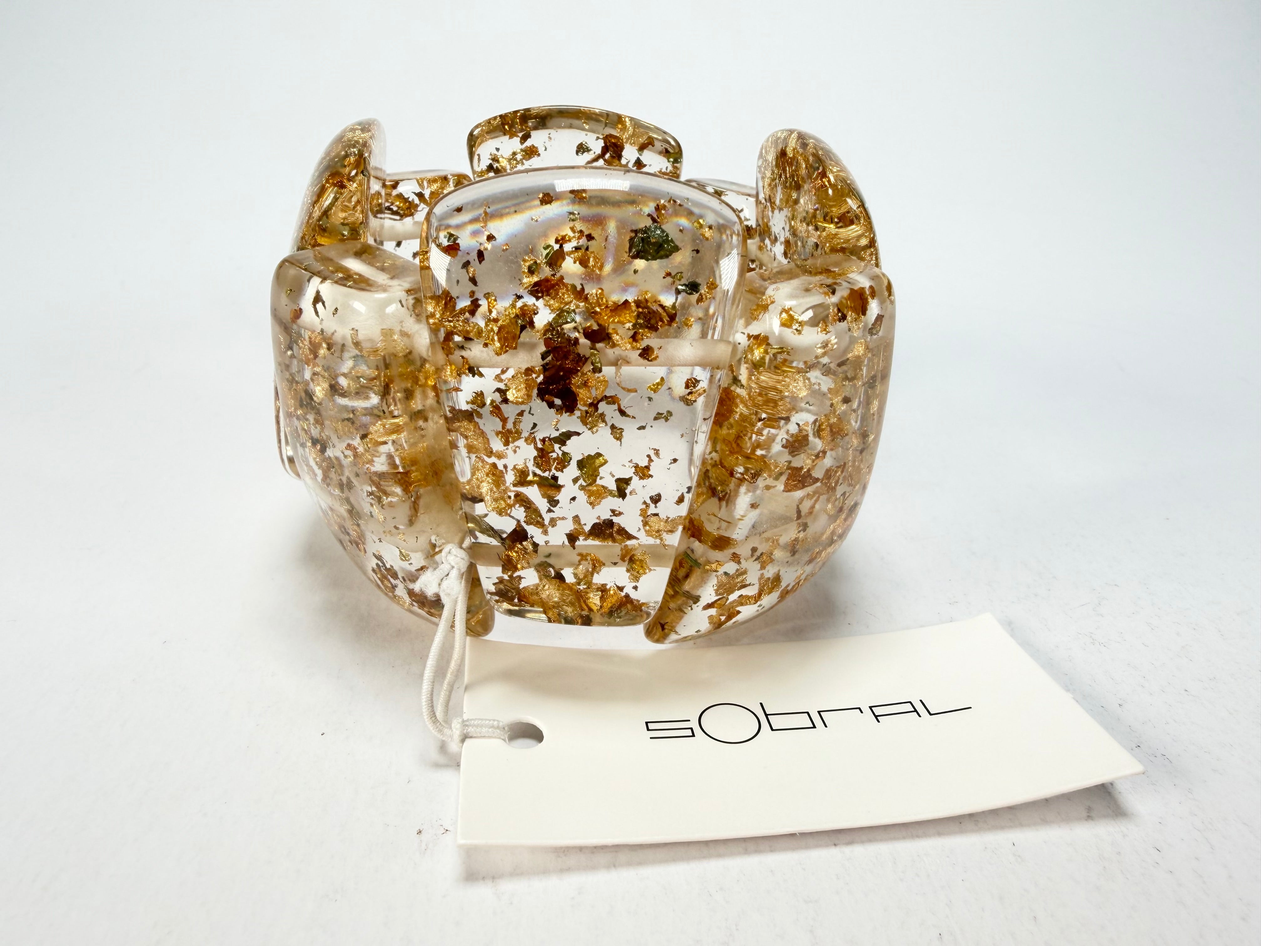 Sobral - Metalique "Rimla" Darker Tones Elasticated Bracelet ( 004498 )