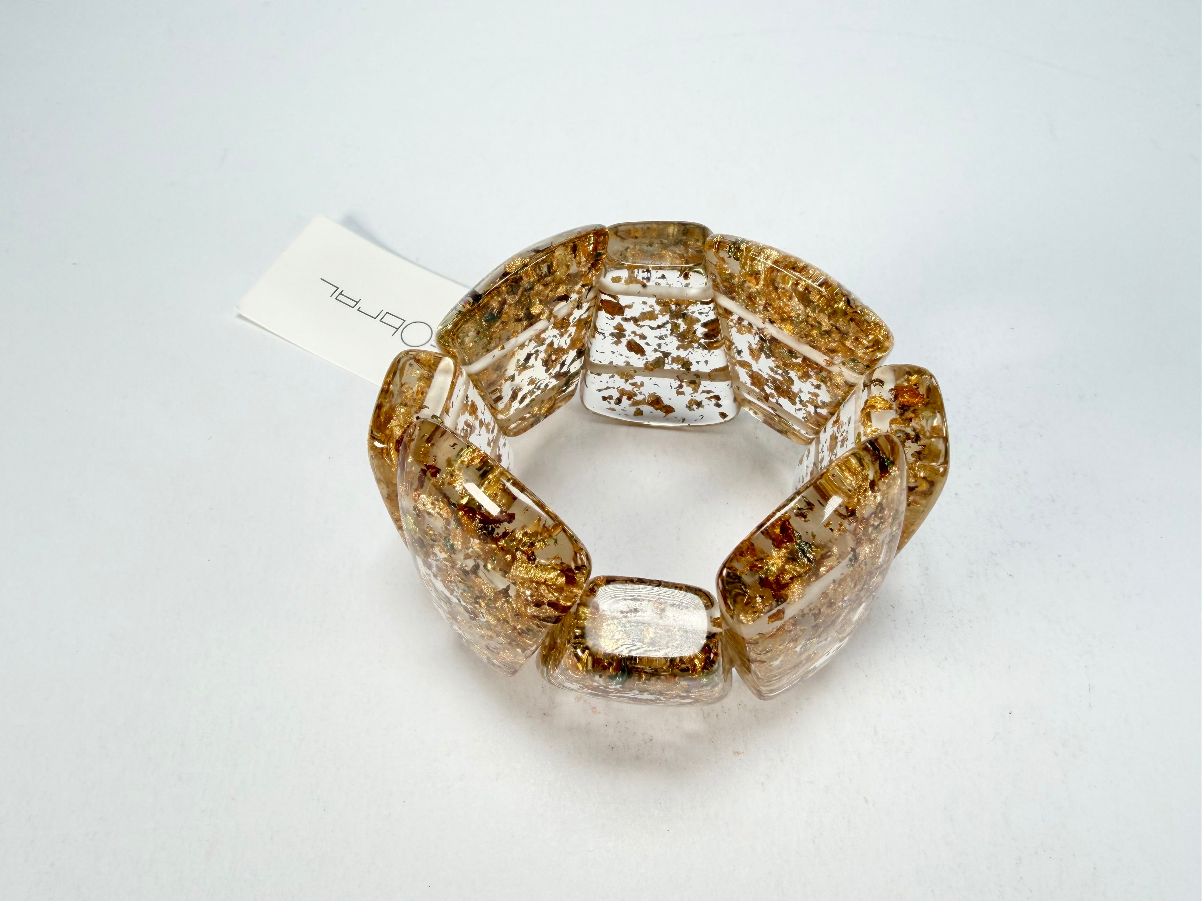 Sobral - Metalique "Rimla" Darker Tones Elasticated Bracelet ( 004498 )