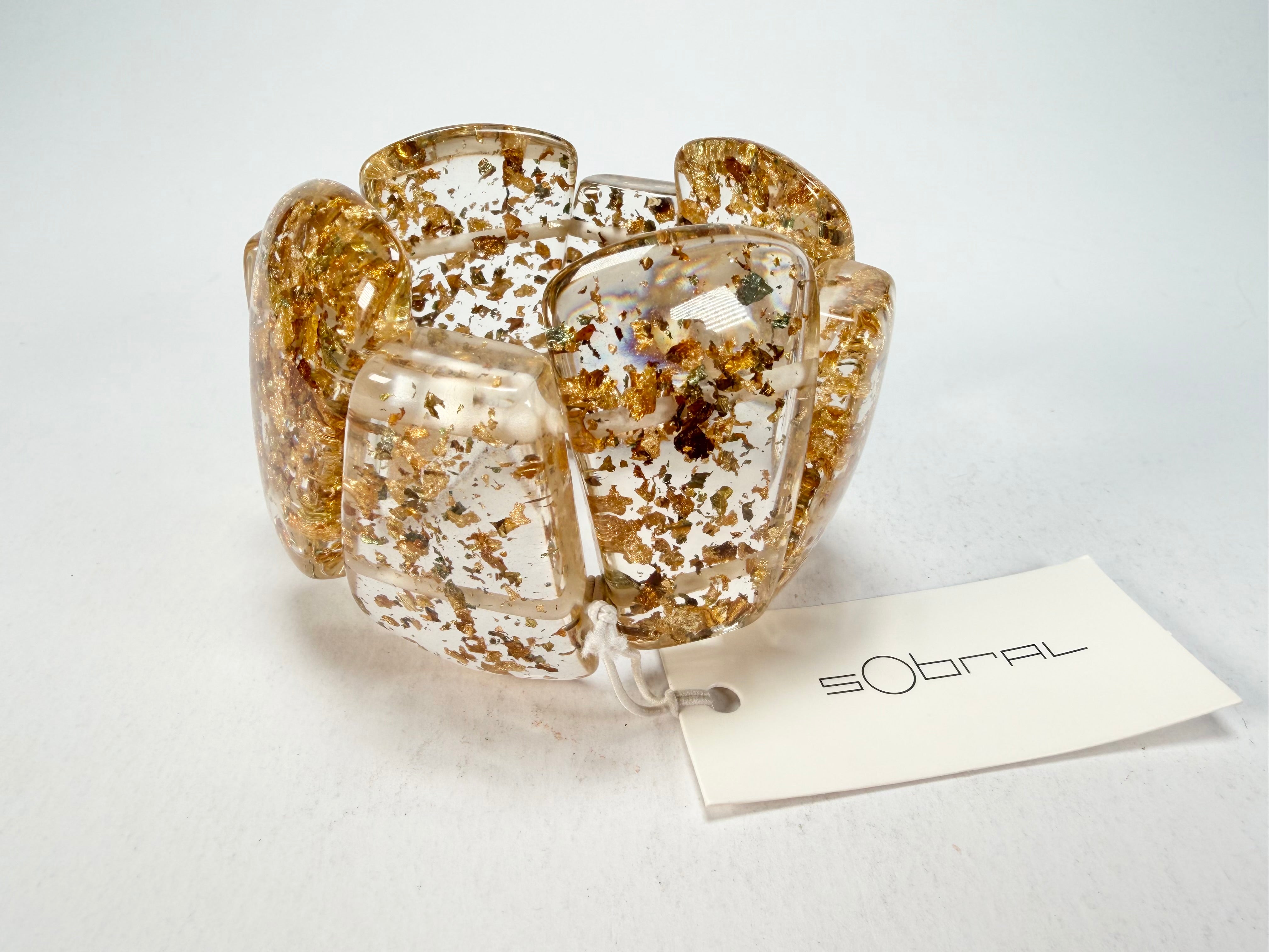 Sobral - Metalique "Rimla" Darker Tones Elasticated Bracelet ( 004498 )