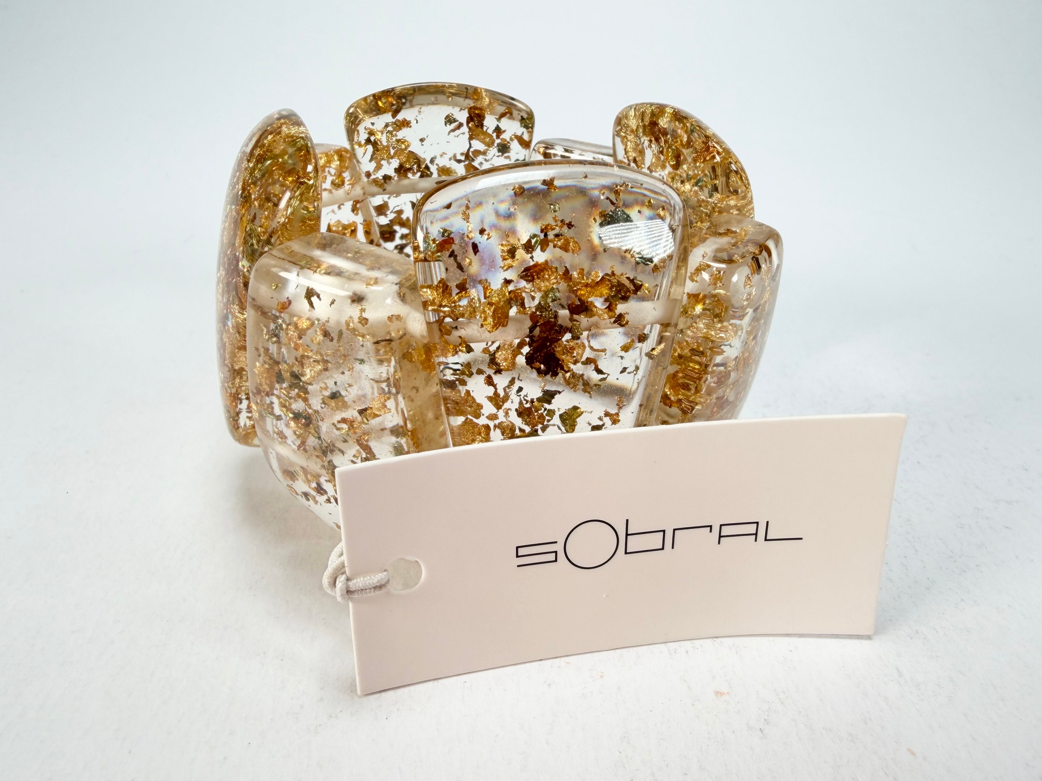 Sobral - Metalique "Rimla" Darker Tones Elasticated Bracelet ( 004498 )