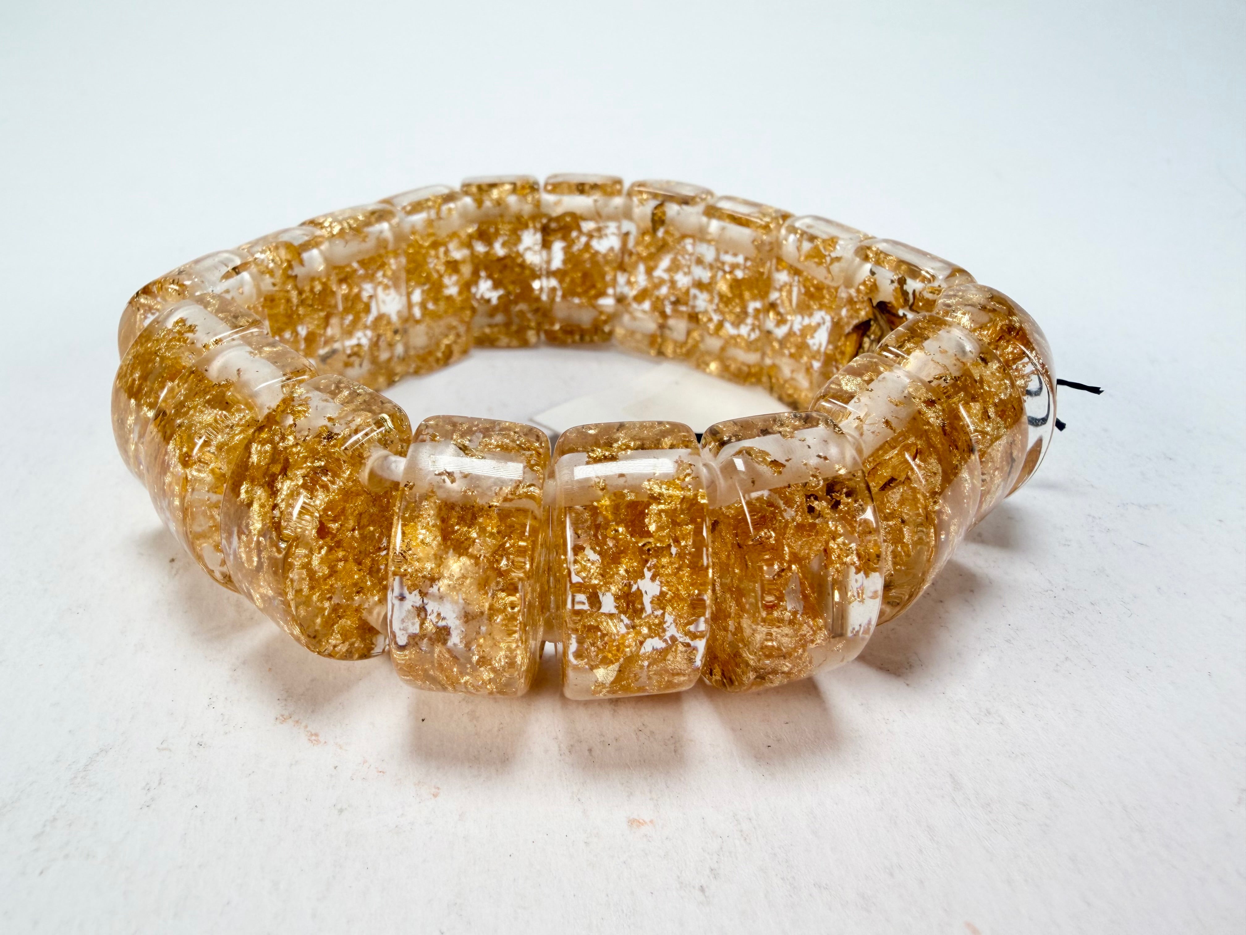 Sobral - Metalique "Small Squares" Elasticated Bracelet ( 003810 )