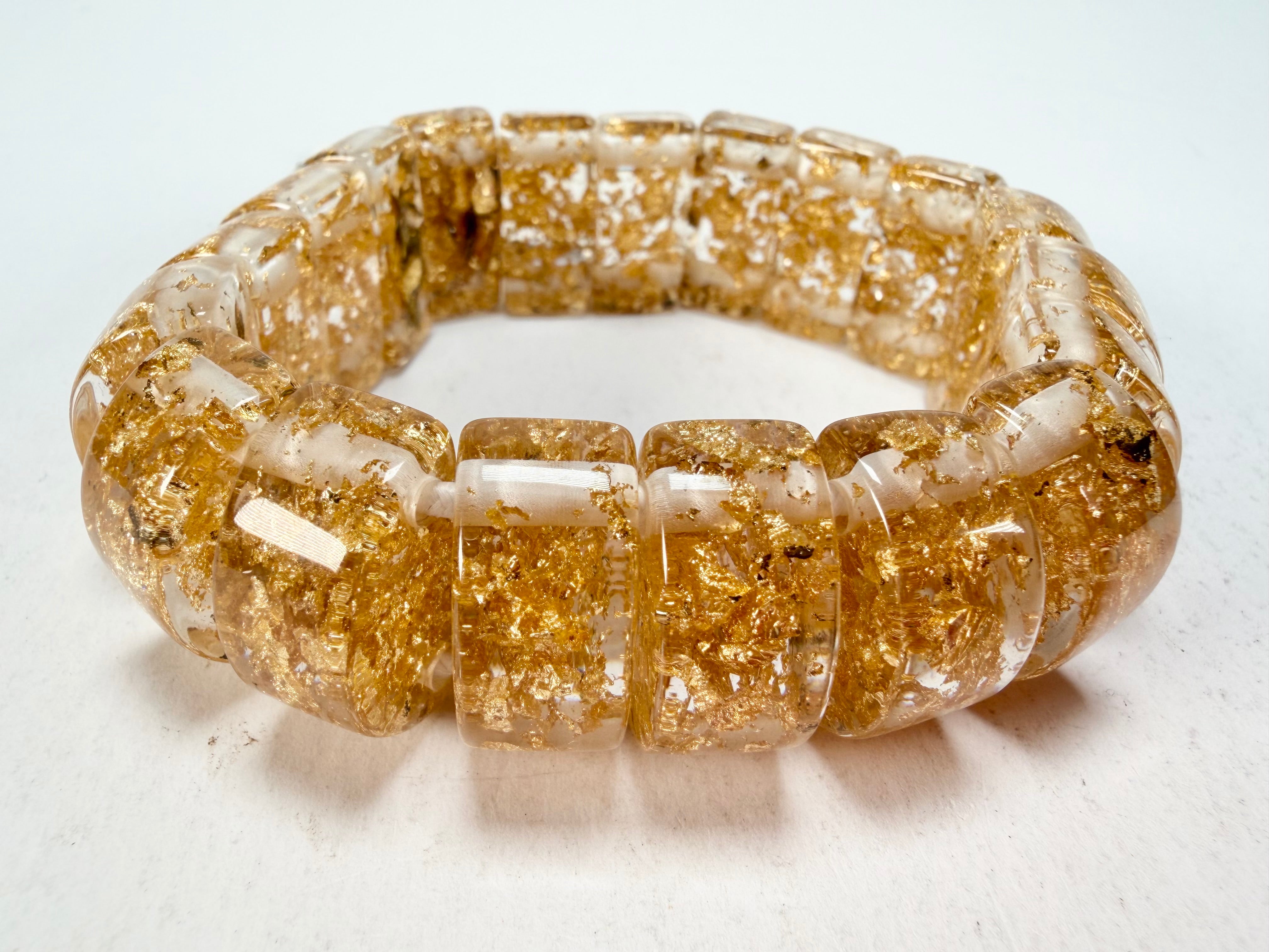 Sobral - Metalique "Small Squares" Elasticated Bracelet ( 003810 )
