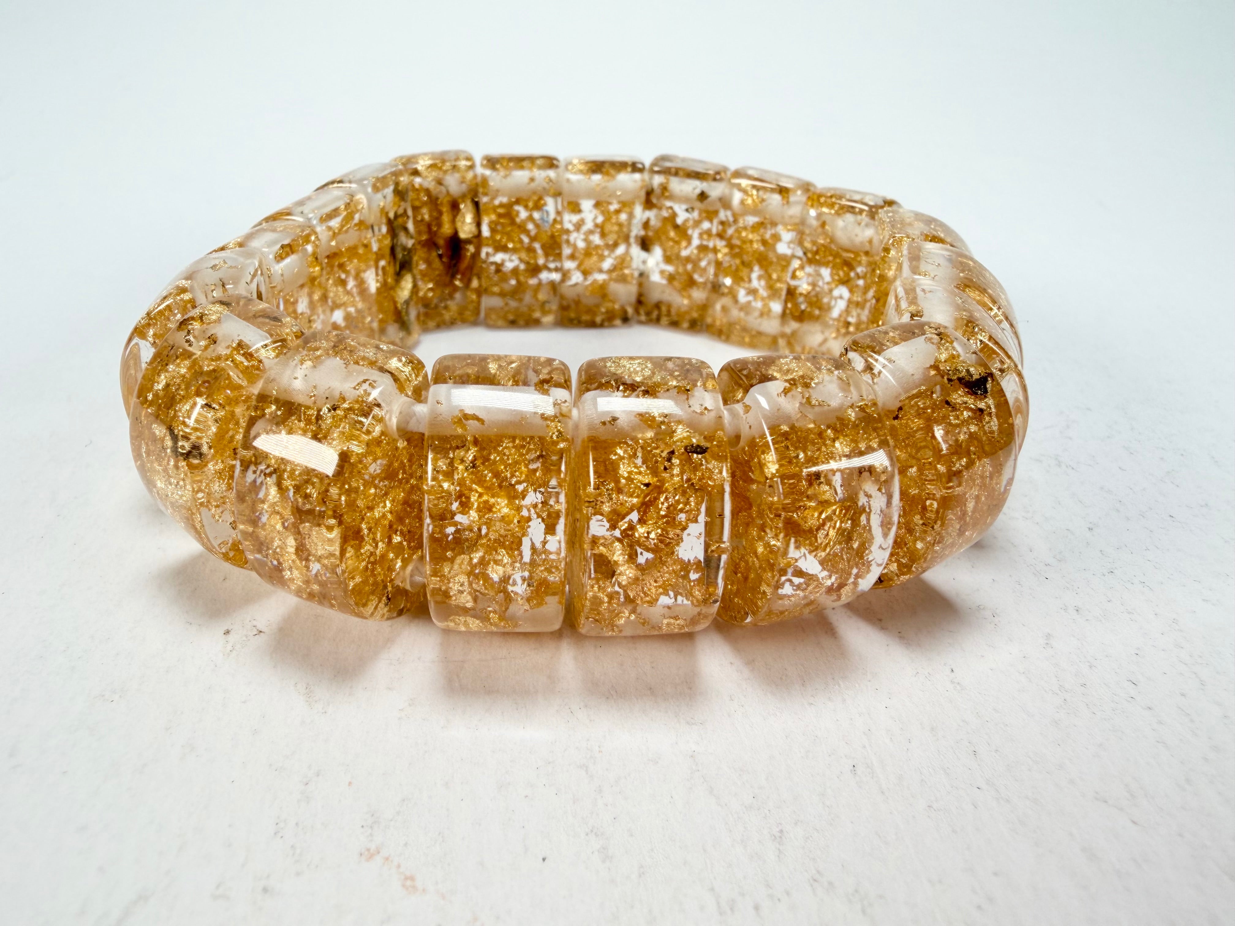 Sobral - Metalique "Small Squares" Elasticated Bracelet ( 003810 )
