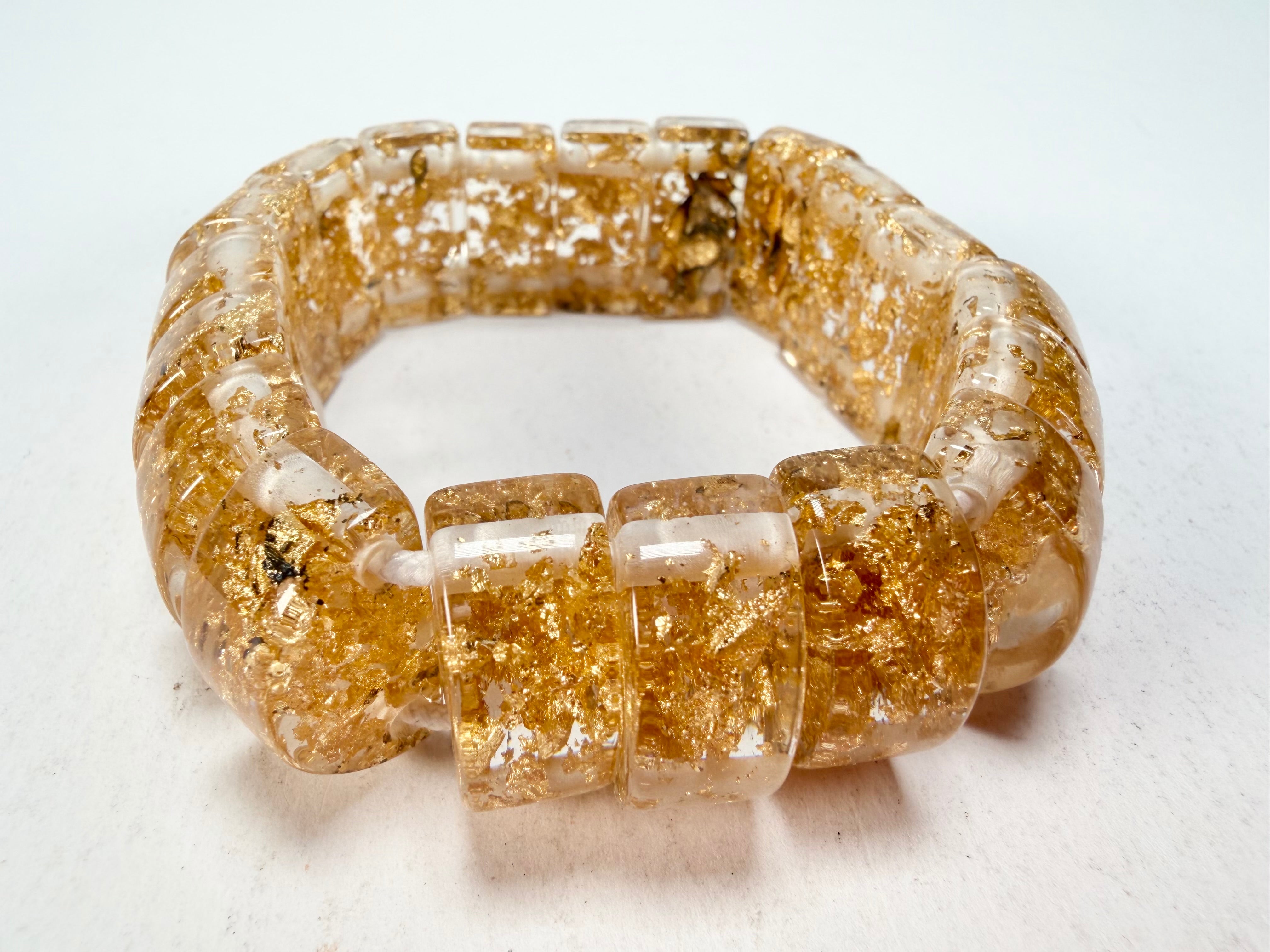 Sobral - Metalique "Small Squares" Elasticated Bracelet ( 003810 )