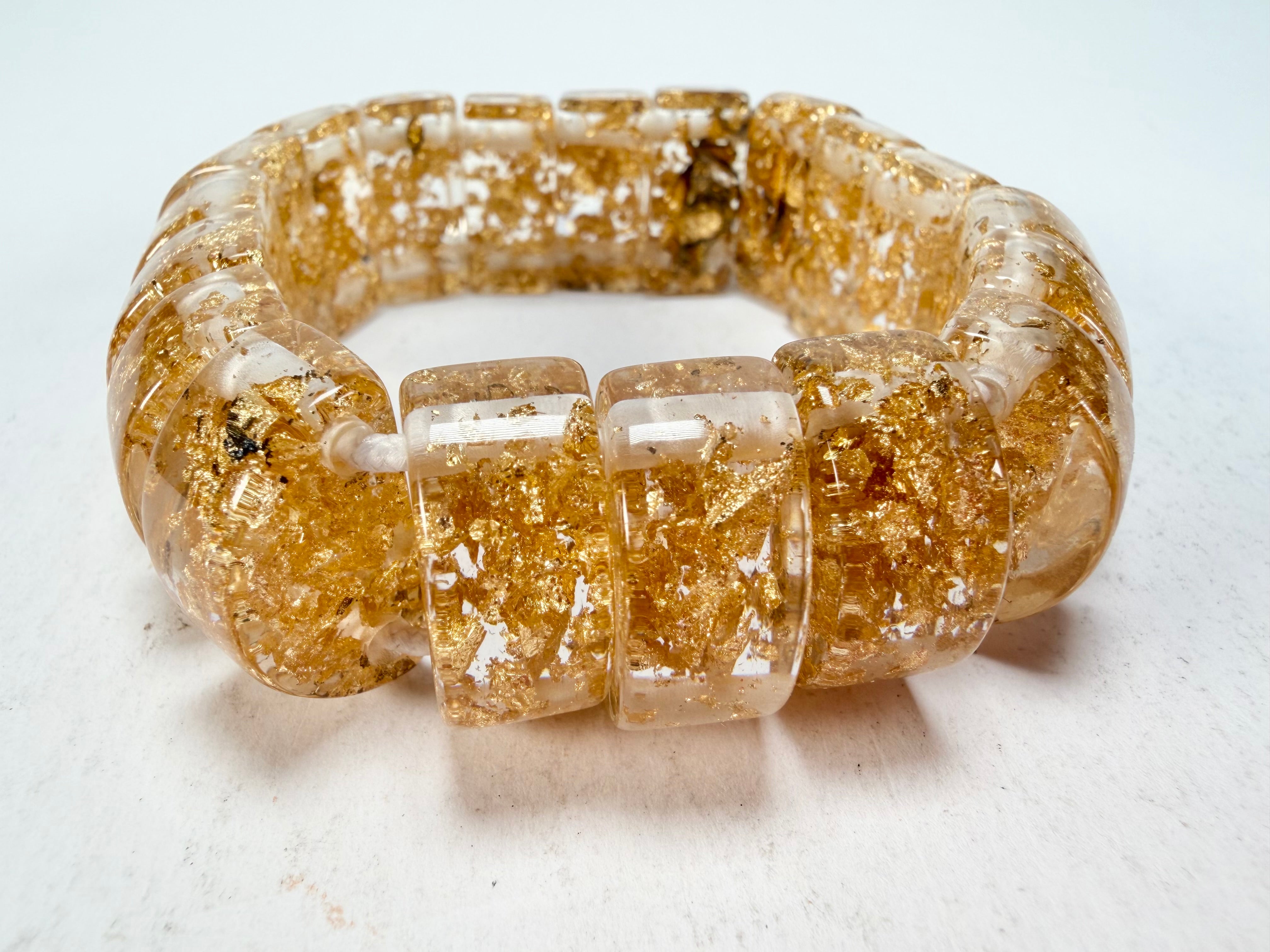Sobral - Metalique "Small Squares" Elasticated Bracelet ( 003810 )