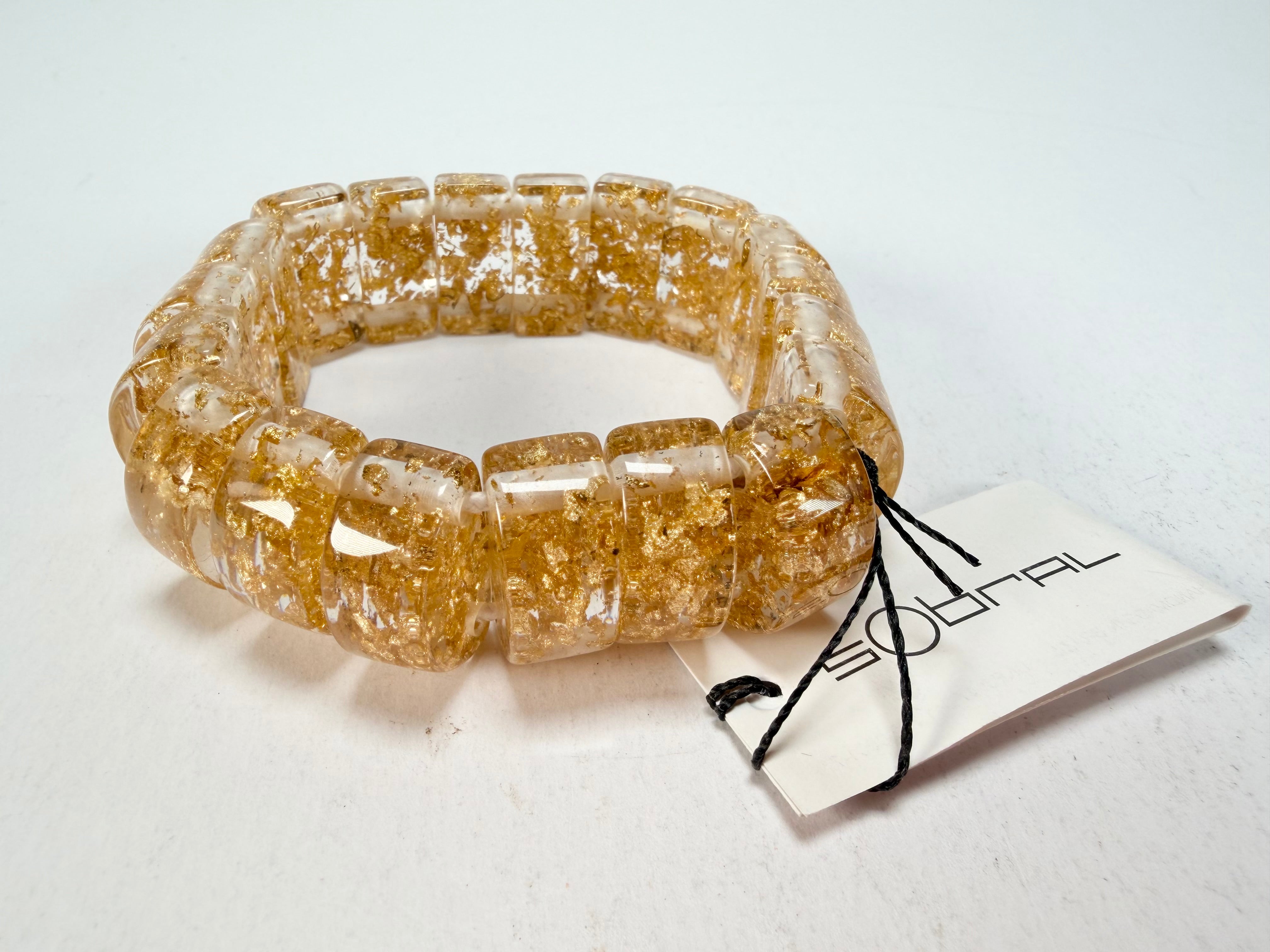 Sobral - Metalique "Small Squares" Elasticated Bracelet ( 003810 )