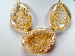 Sobral - Metalique "Ebony" Resin Necklace ( 004334 )