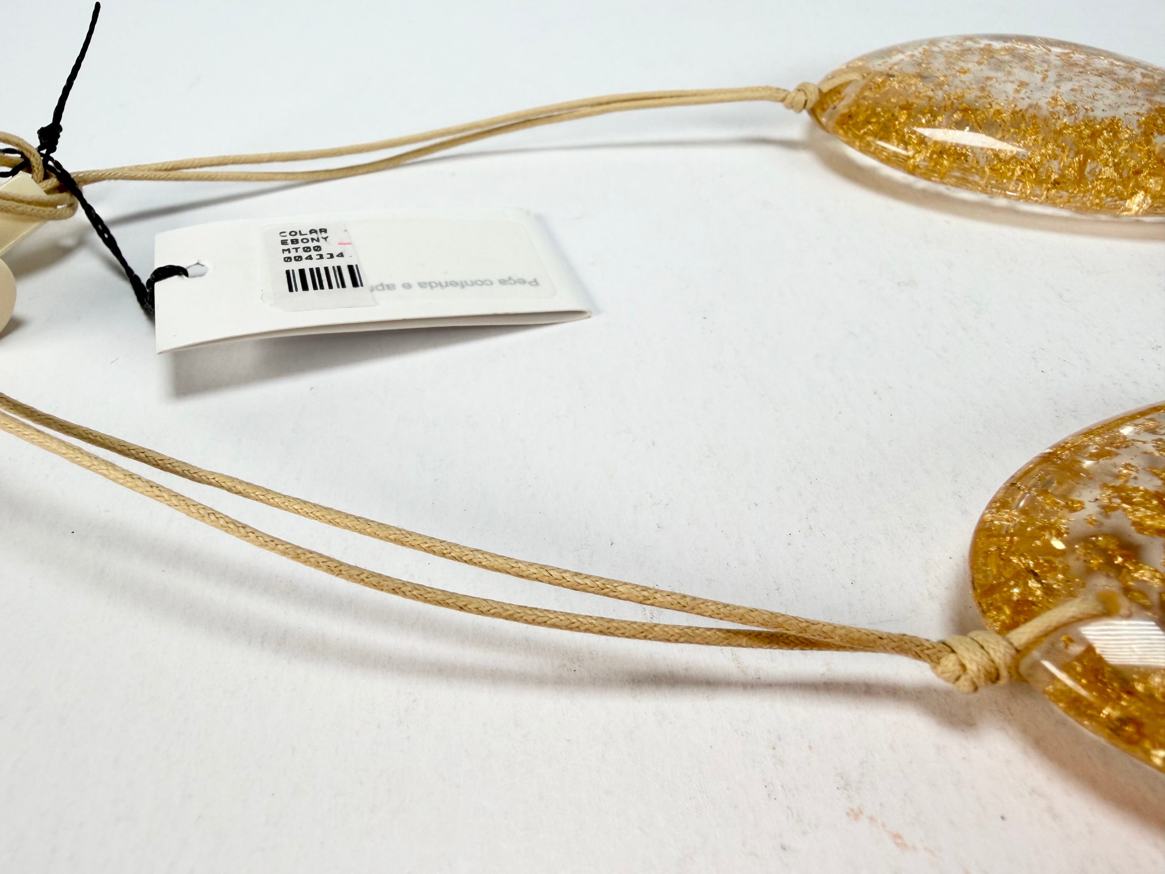 Sobral - Metalique "Ebony" Resin Necklace ( 004334 )