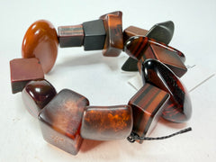 Sobral - Indiana "Marron" Brown Mix Elasticated Resin Bracelet ( 000210 )