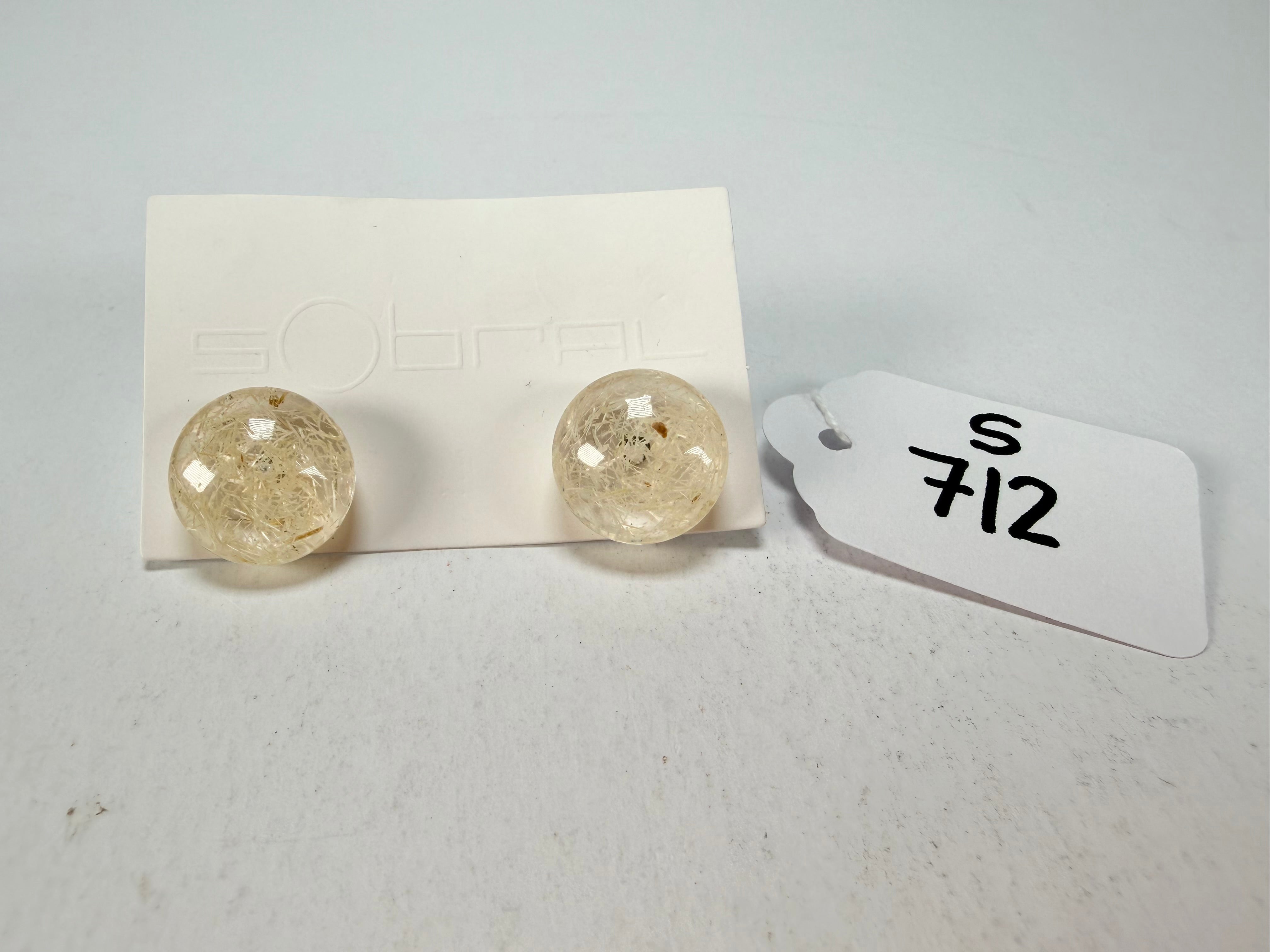 Sobral - Sisal "Bia" Resin Earrings ( 004186 )