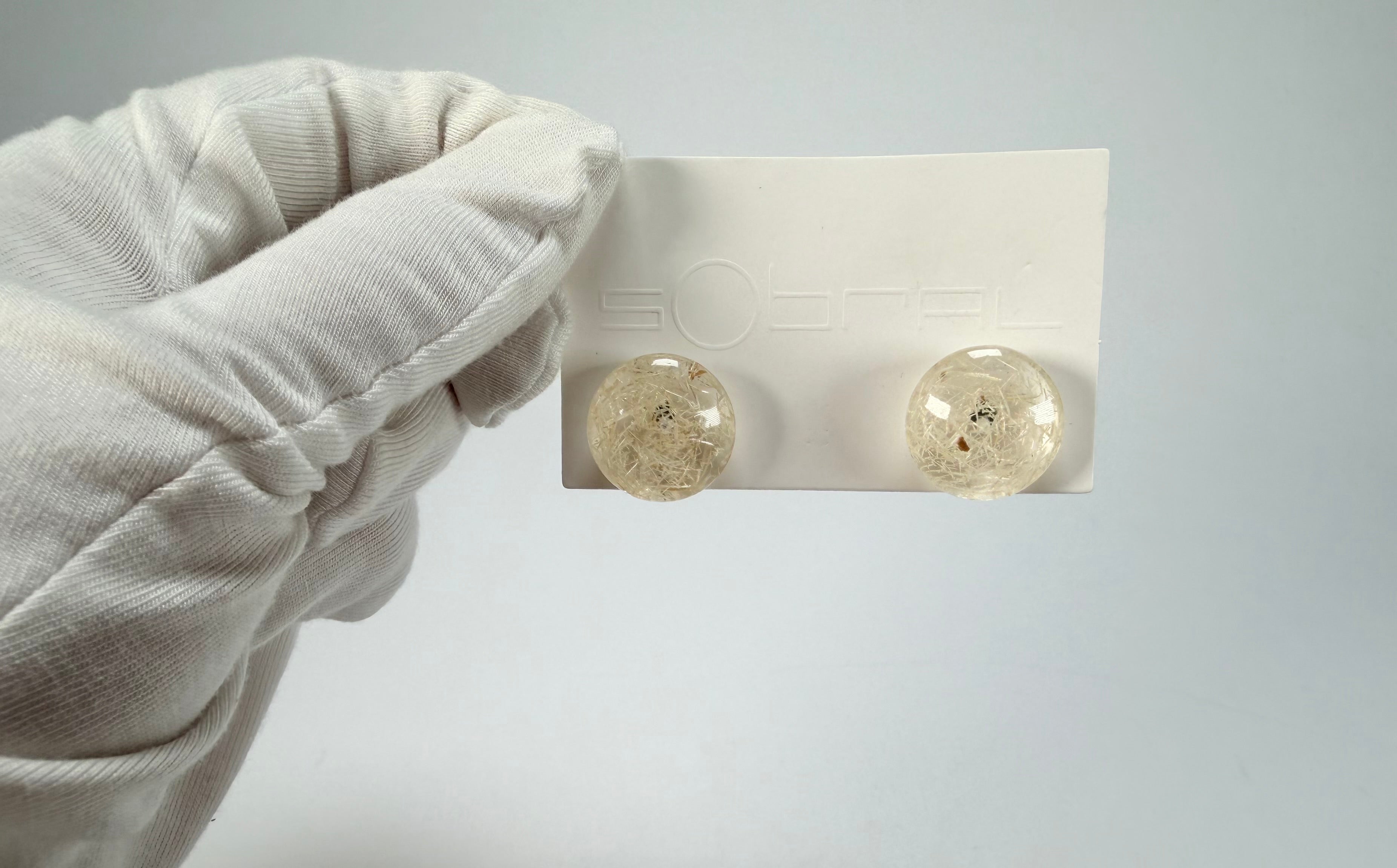 Sobral - Sisal "Bia" Resin Earrings ( 004186 )