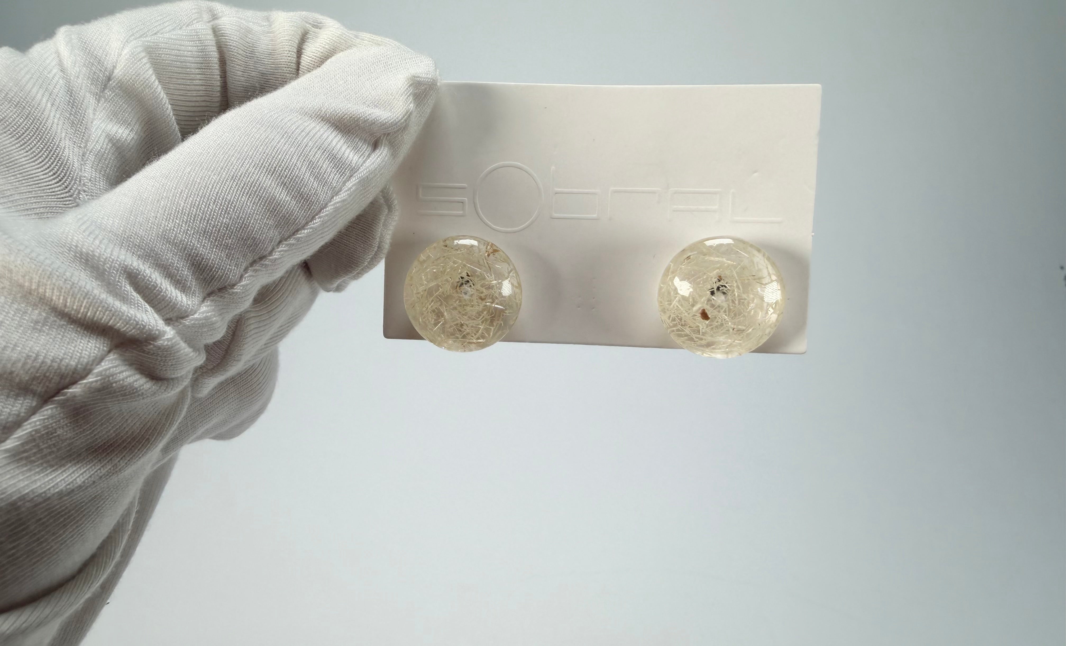 Sobral - Sisal "Bia" Resin Earrings ( 004186 )