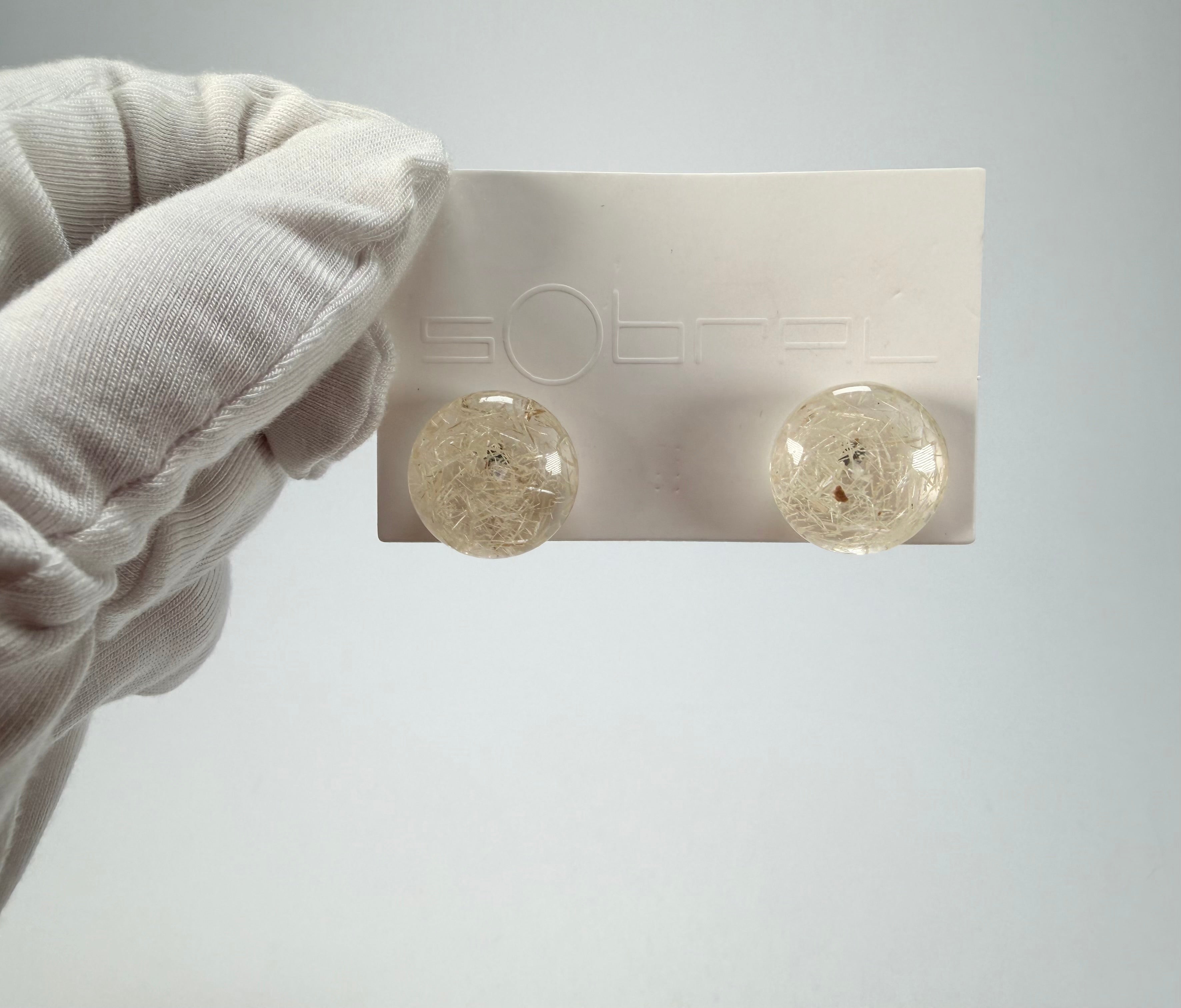 Sobral - Sisal "Bia" Resin Earrings ( 004186 )