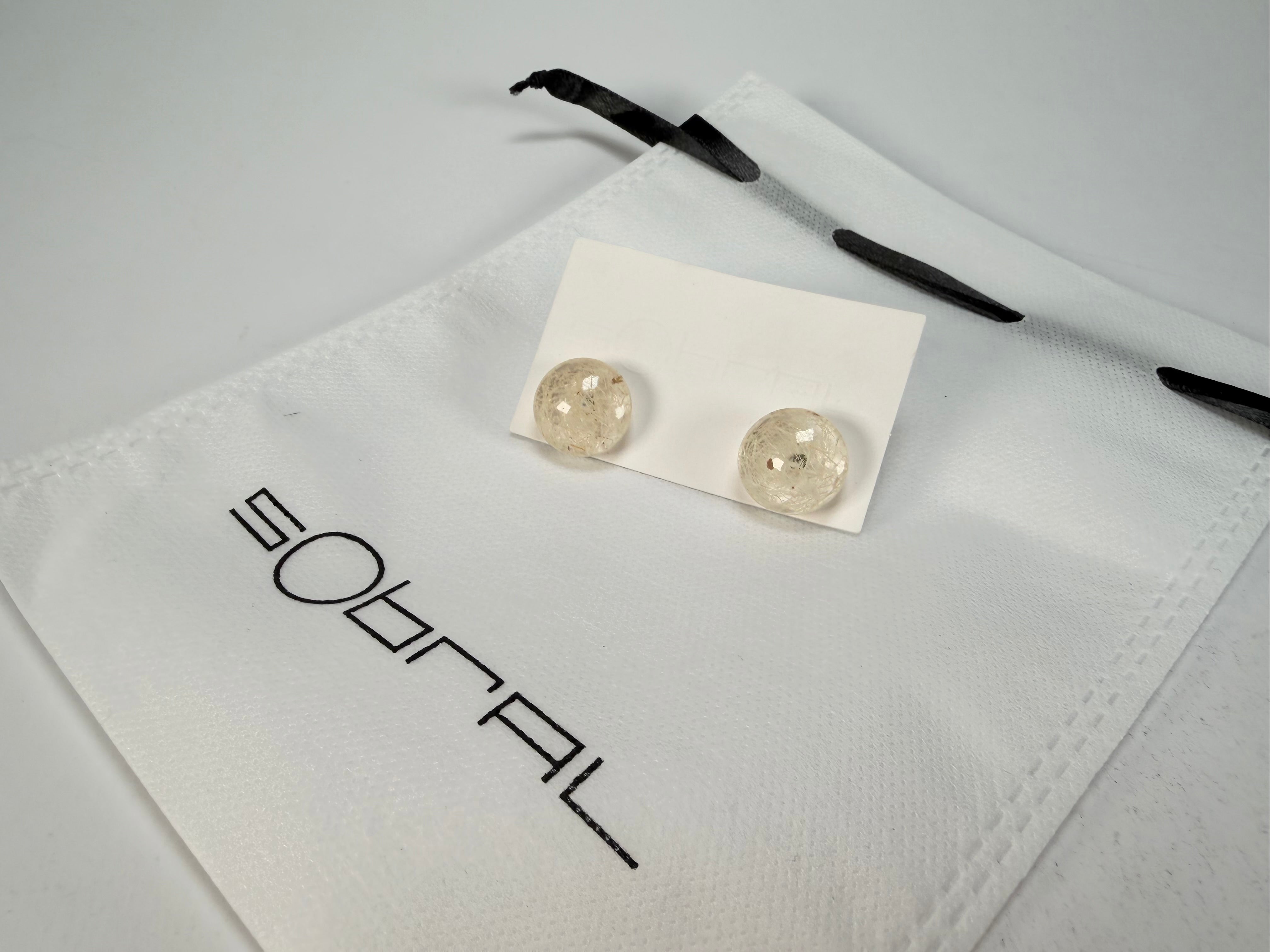 Sobral - Sisal "Bia" Resin Earrings ( 004186 )