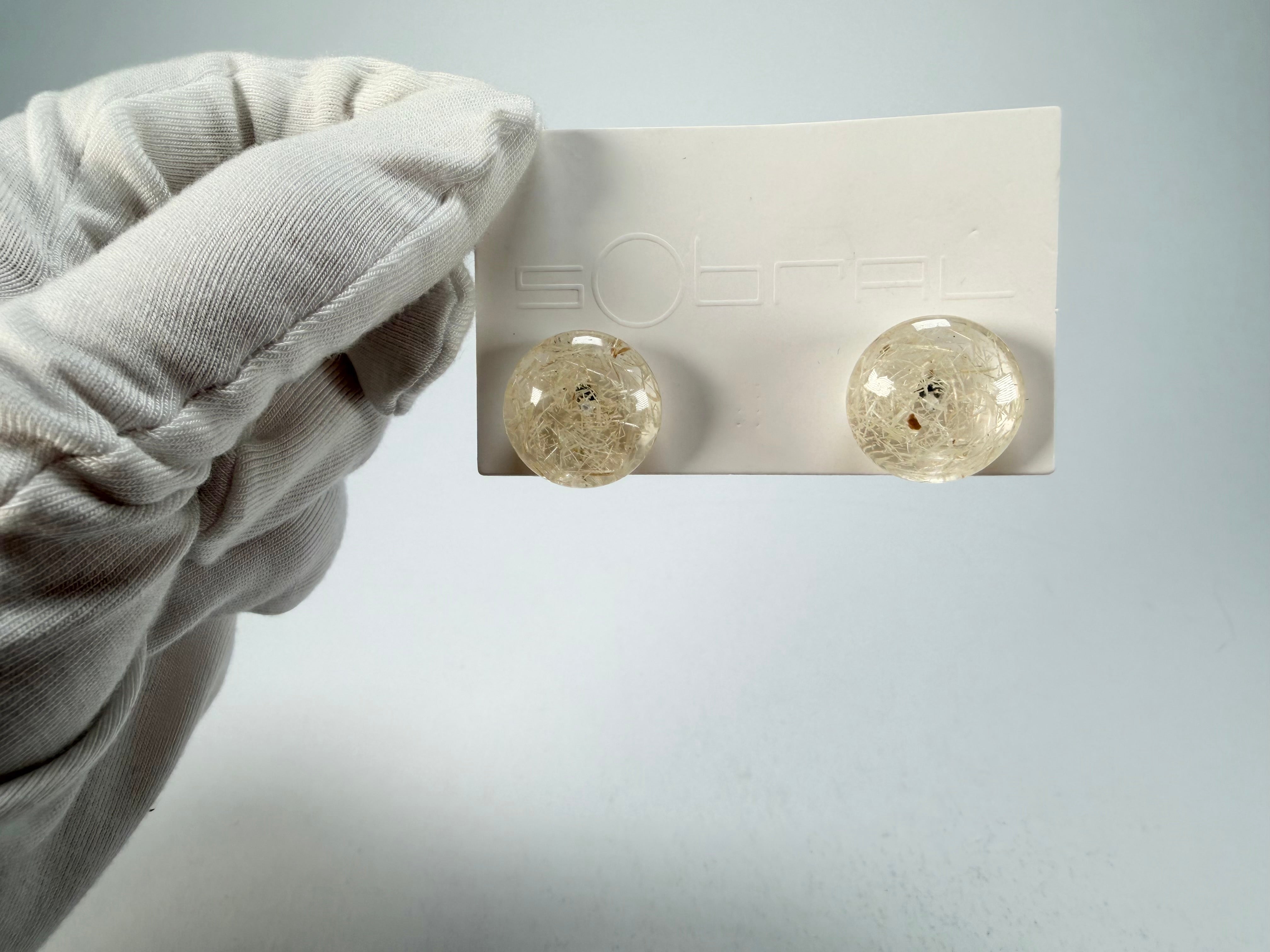 Sobral - Sisal "Bia" Resin Earrings ( 004186 )
