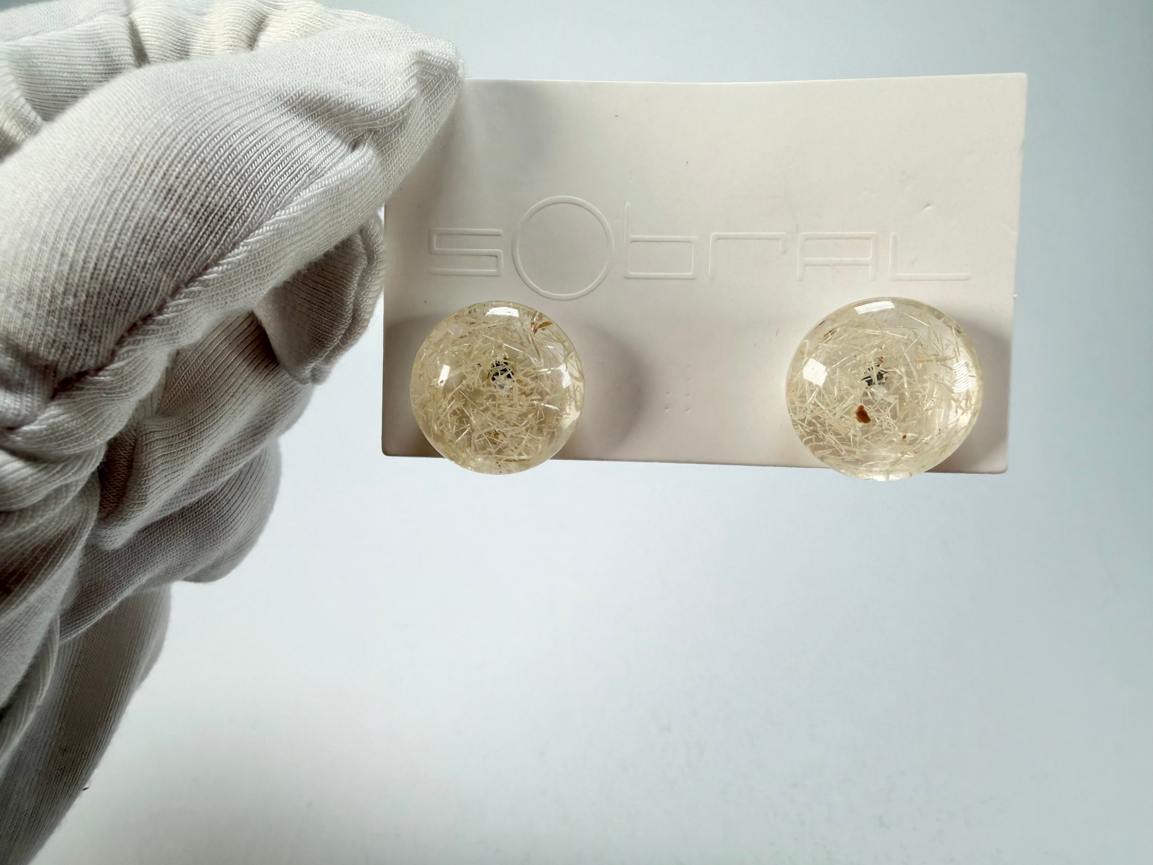Sobral - Sisal "Bia" Resin Earrings ( 004186 )