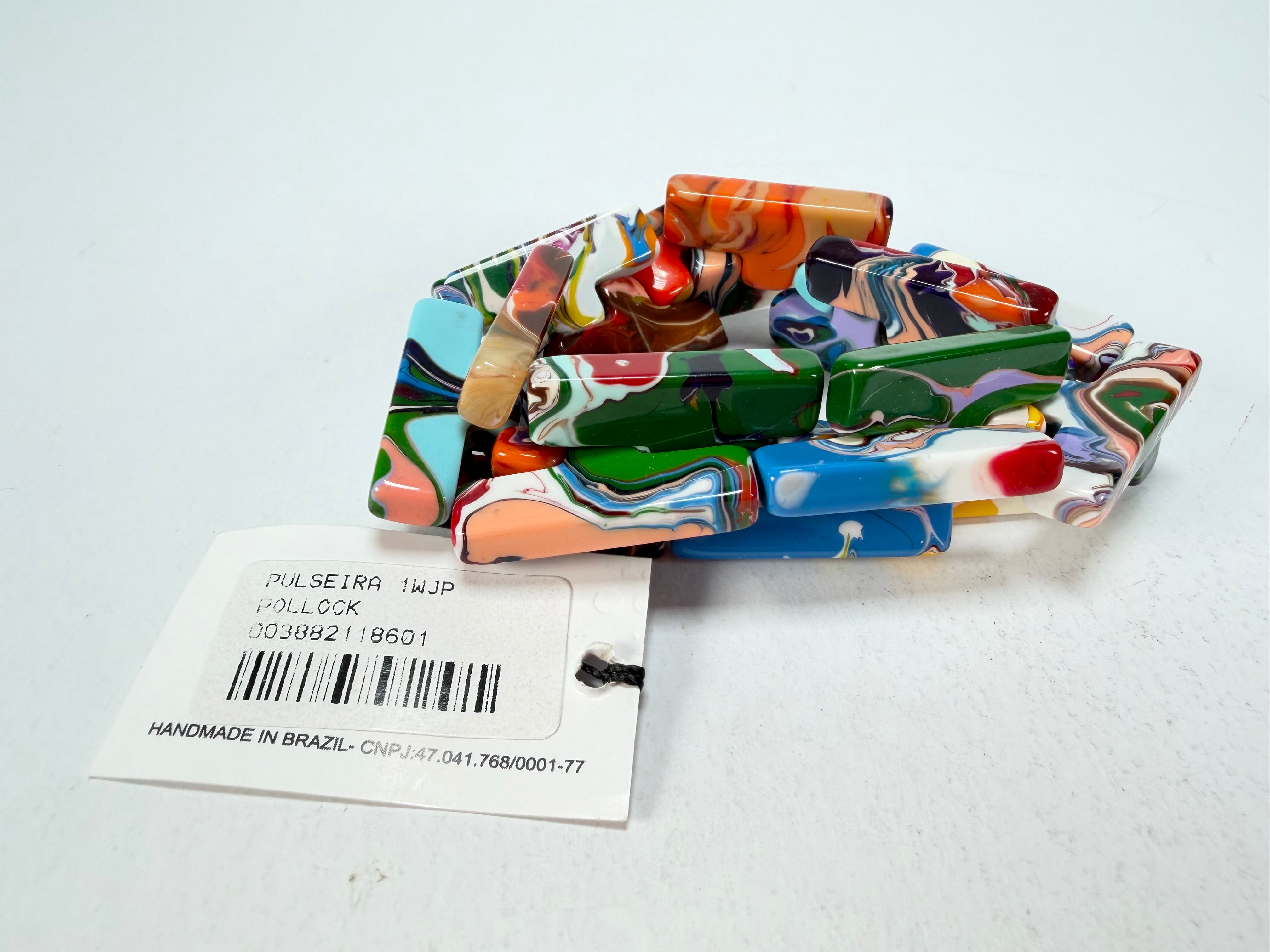 Sobral - Multi-Colour "1WJP" Pollock Elasticated Resin Bracelet ( 003882 )