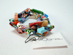 Sobral - Multi-Colour "1WJP" Pollock Elasticated Resin Bracelet ( 003882 )
