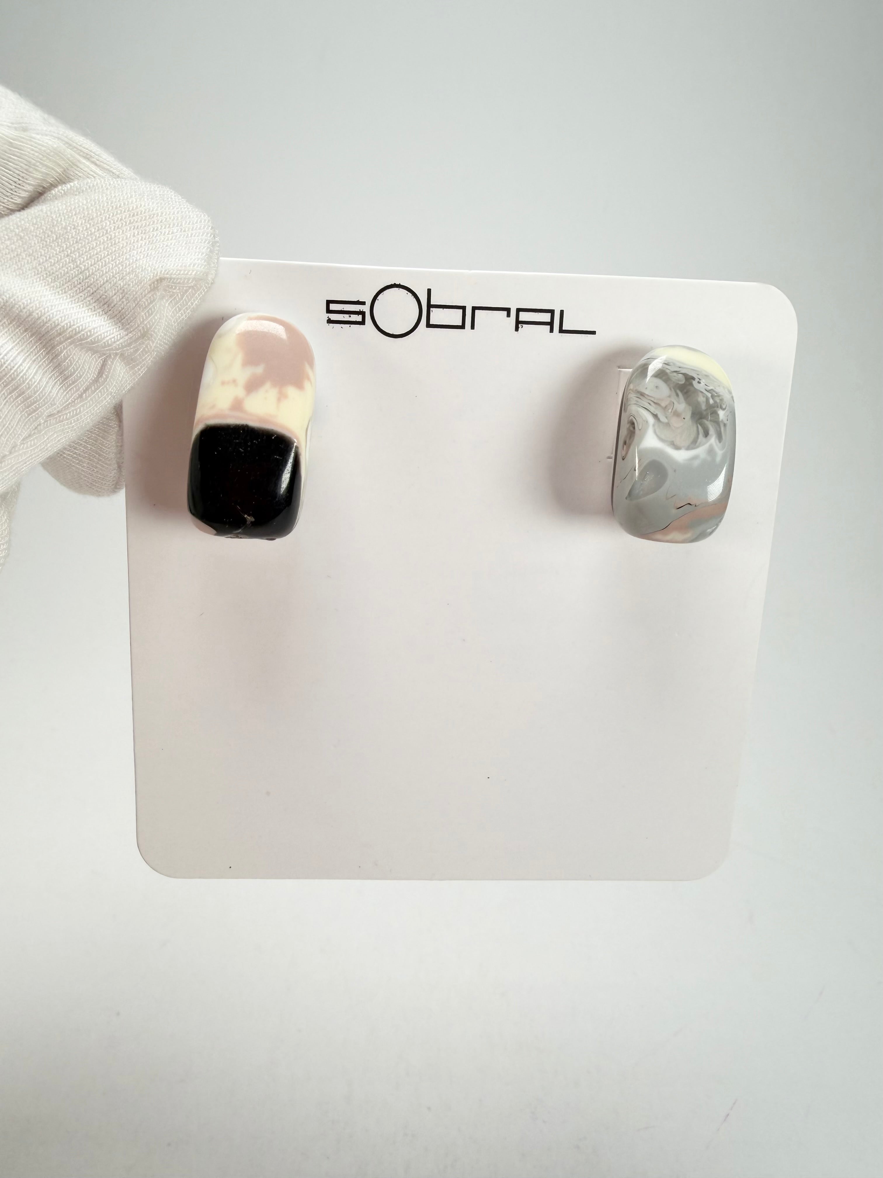 Sobral -  Lágrima D'or "New Habilis" Pollock Resin Earrings ( 005261 )