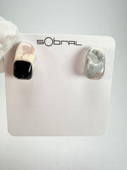 Sobral -  Lágrima D'or "New Habilis" Pollock Resin Earrings ( 005261 )