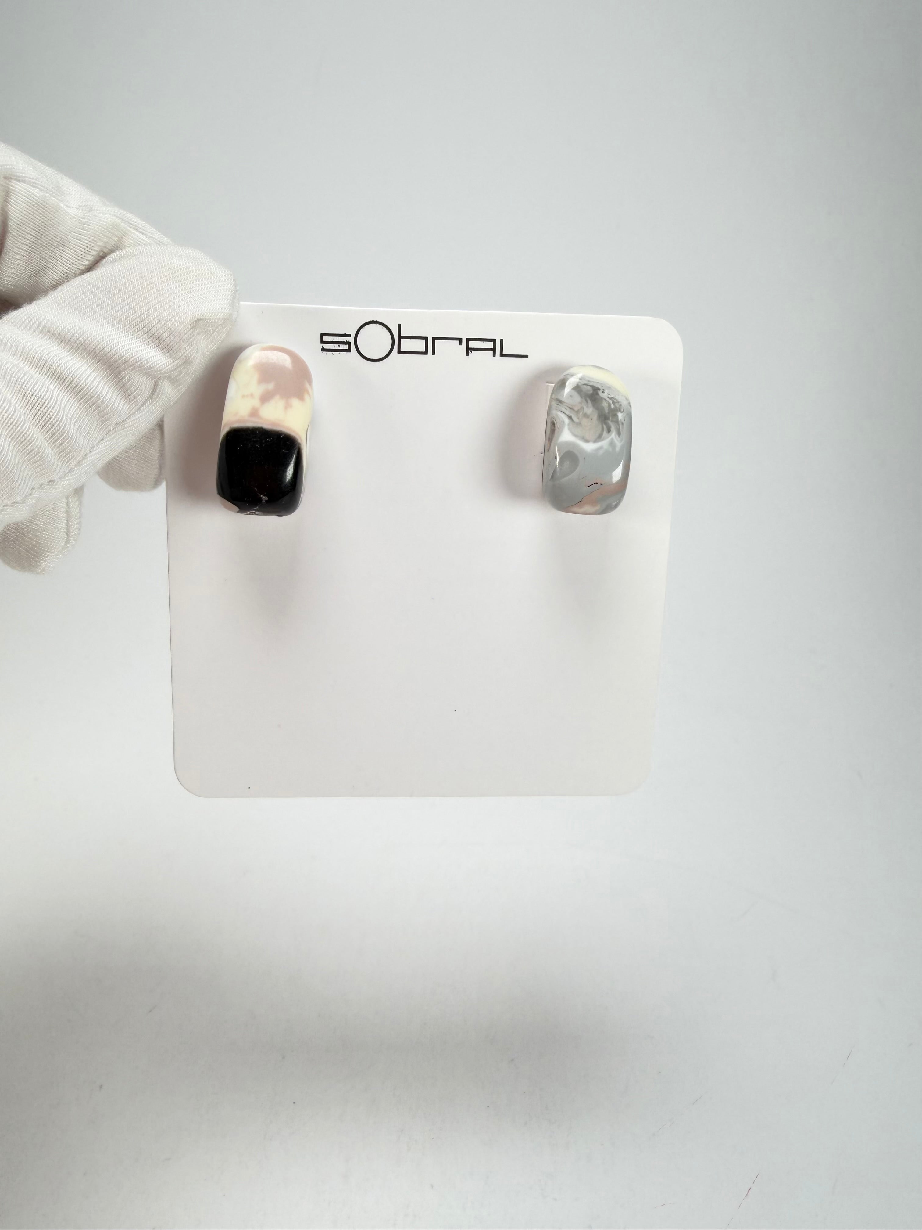 Sobral -  Lágrima D'or "New Habilis" Pollock Resin Earrings ( 005261 )