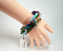 Sobral - Multi-Colour "1WJP" Pollock Elasticated Resin Bracelet ( 003882 )
