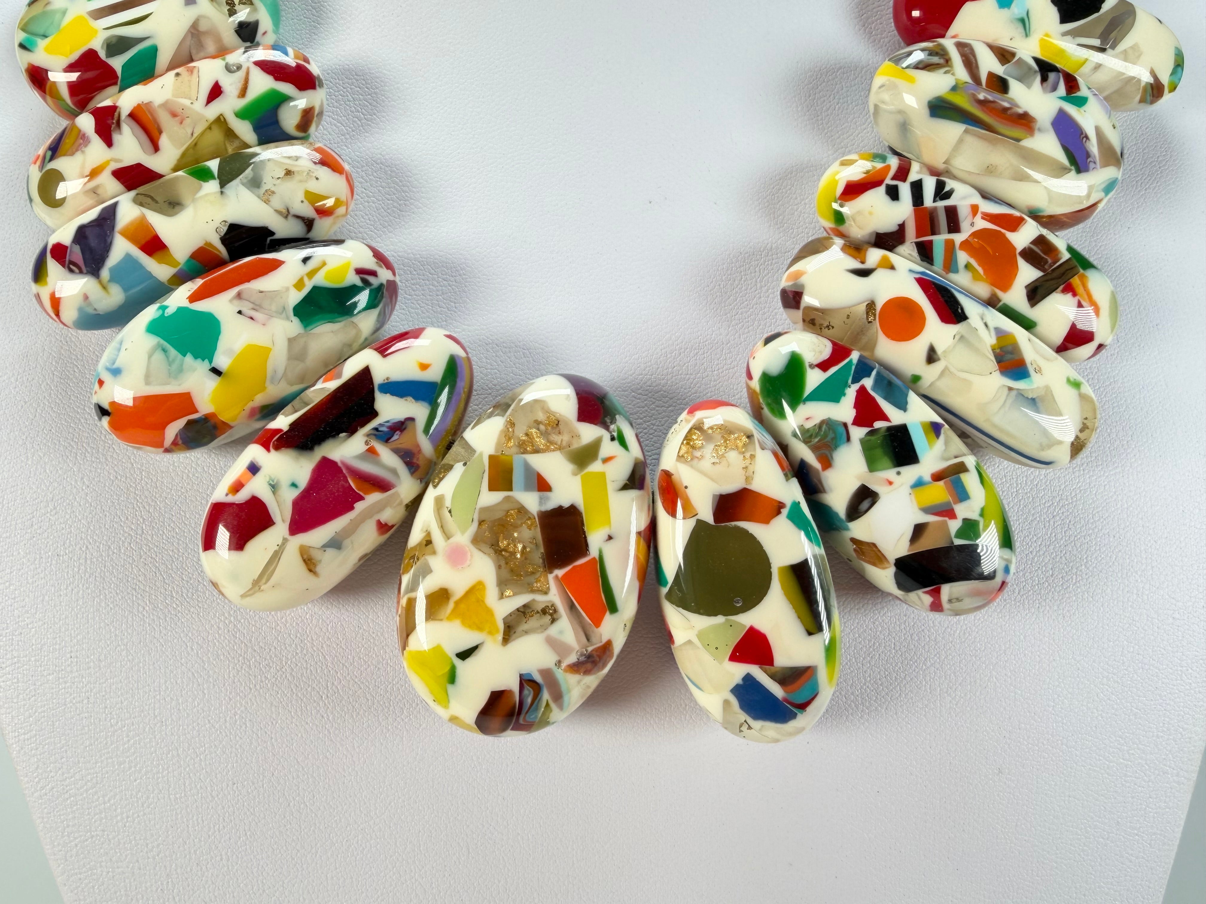 Sobral - Caillou Marfim "Monica" Resin Necklace ( 005412 )